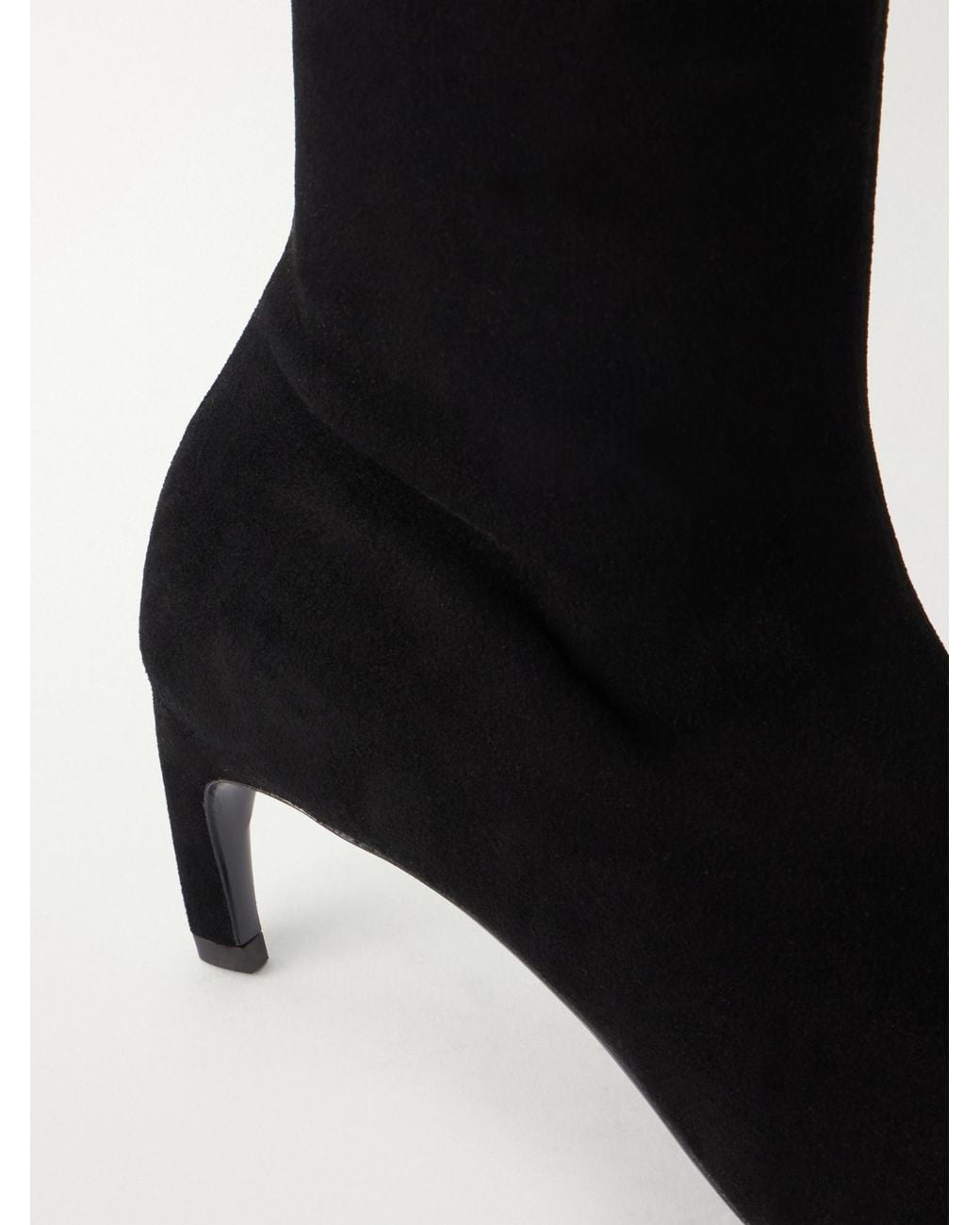 Victoria Beckham Black Suede Over-The-Knee Boots