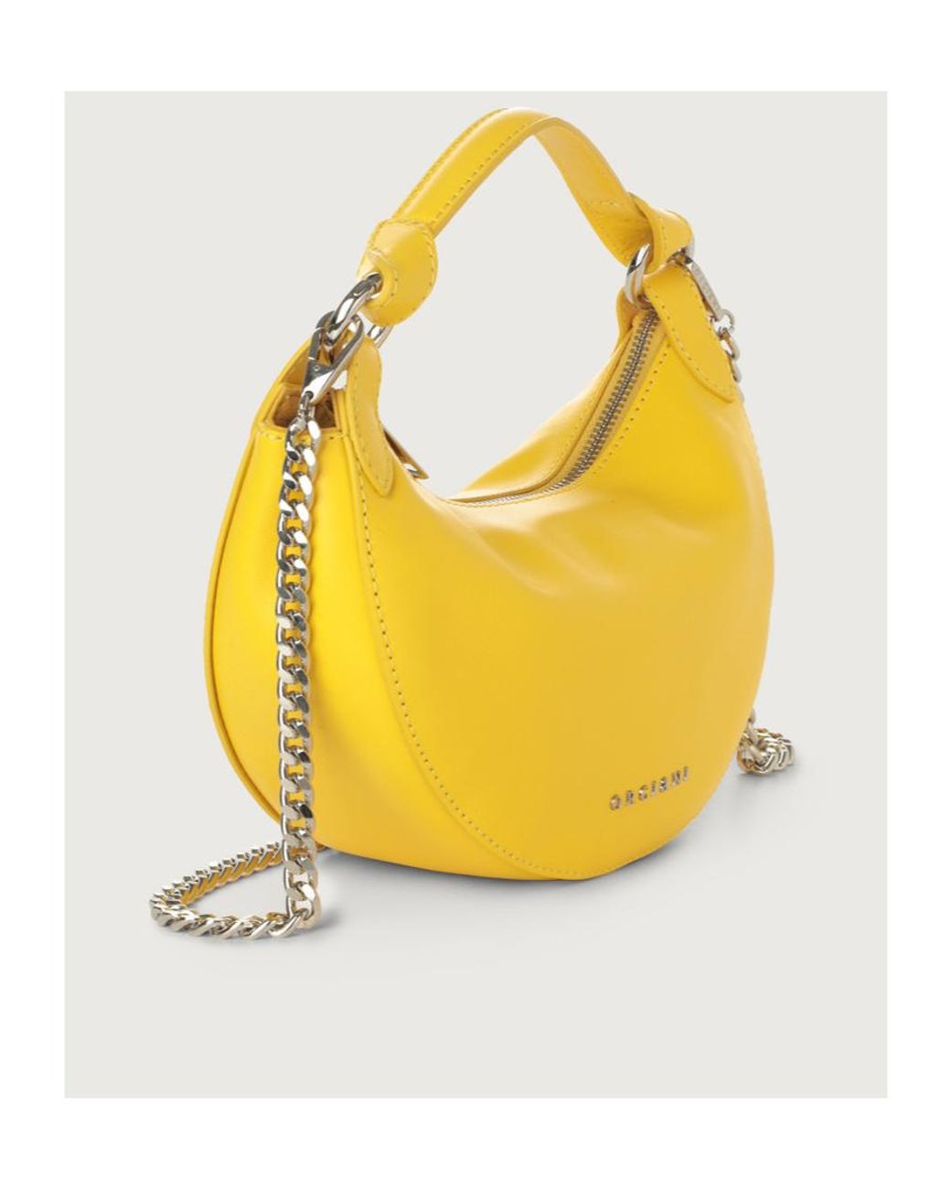 Orciani Yellow Dumpling Vanity Mini Shoulder Bag