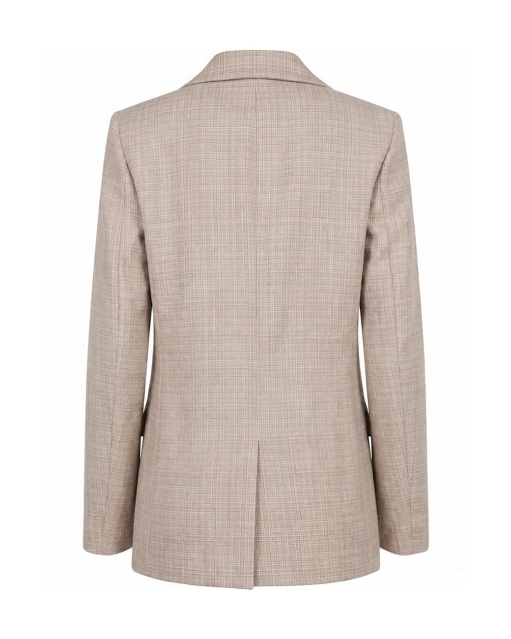 Fabiana Filippi Natural Single-Breasted Long-Sleeve Blazer