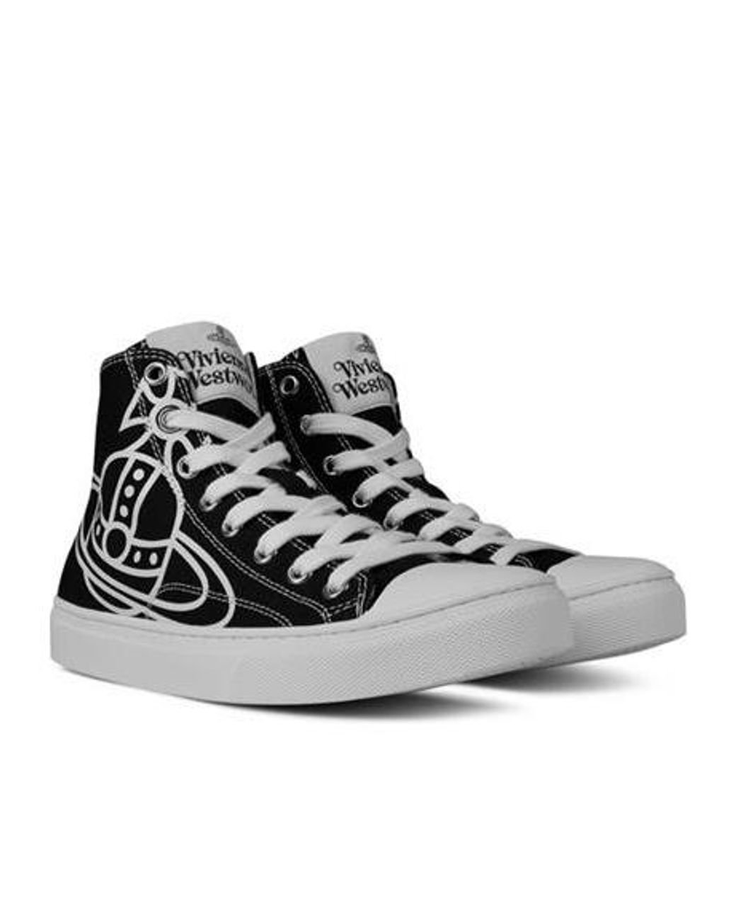 Vivienne Westwood Black Graphic High-Top Sneakers