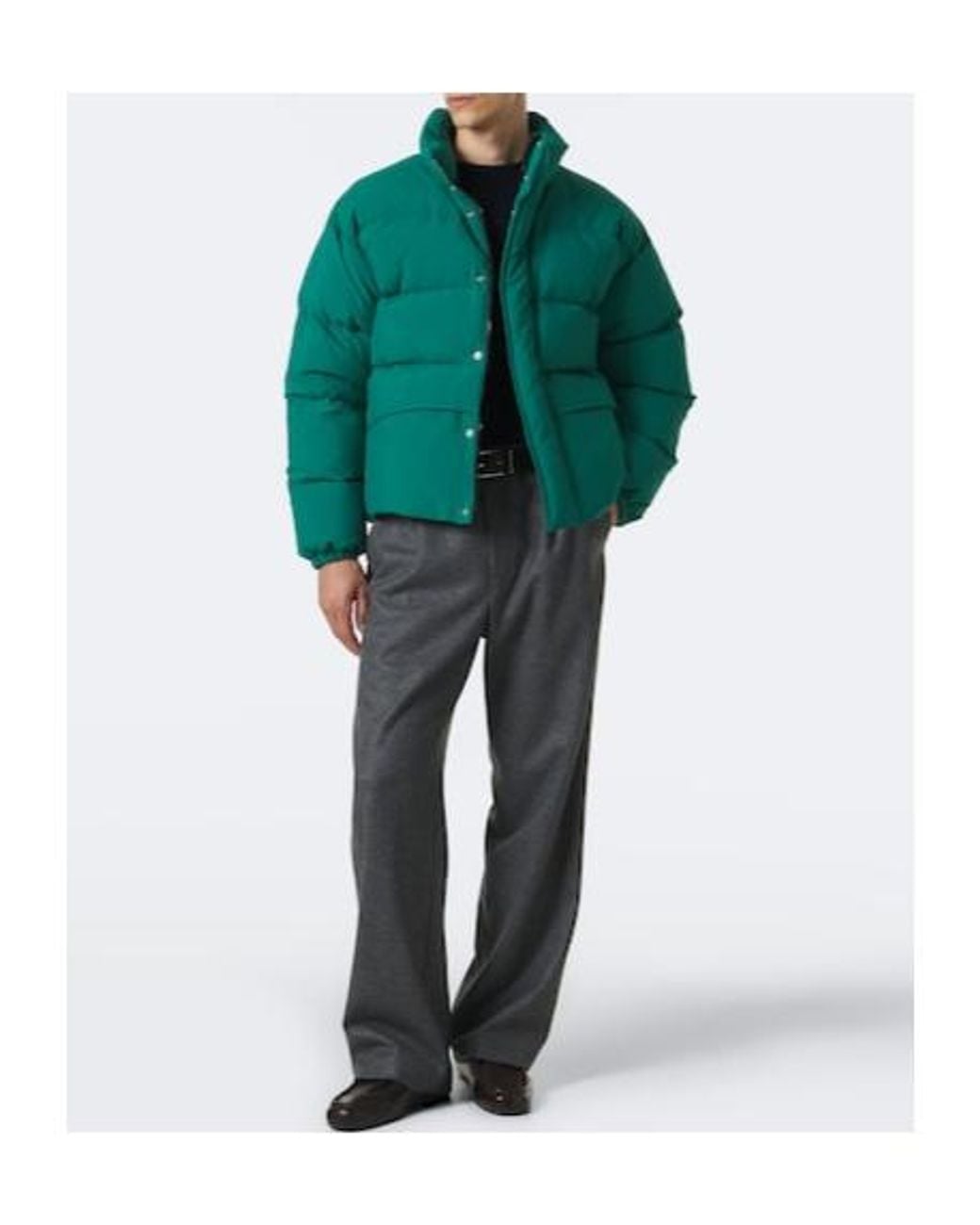 Jil Sander Green Technical Down Jacket for men