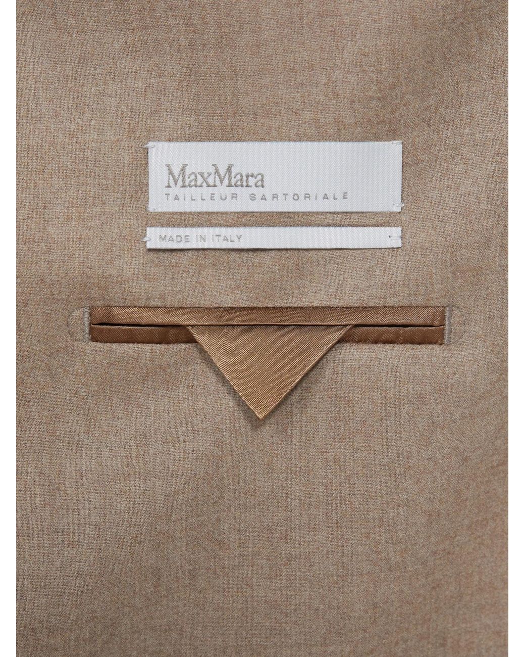 Max Mara Natural Single-Breasted Notch-Lapels Blazer