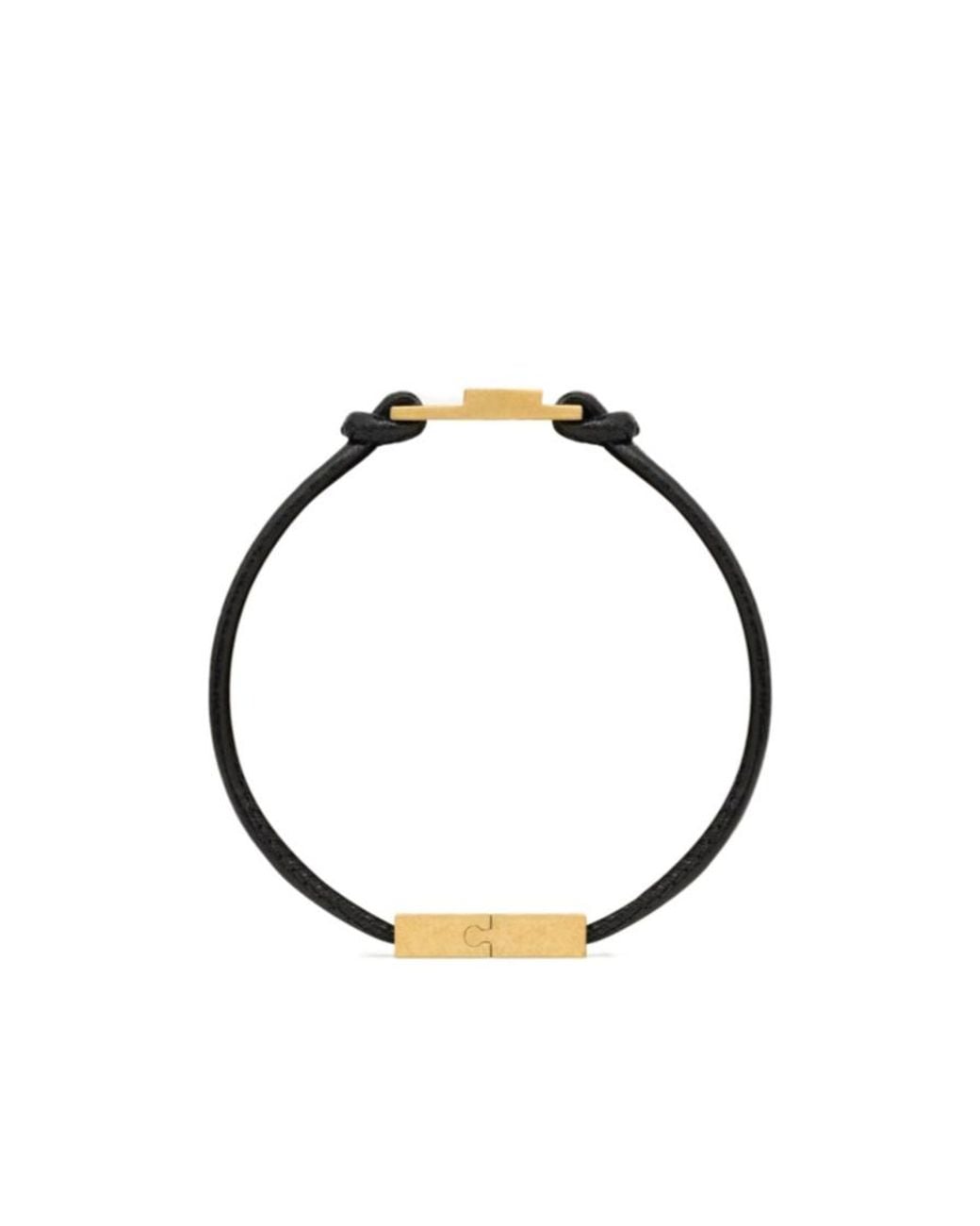 Saint Laurent White Babylone Cord Bracelet