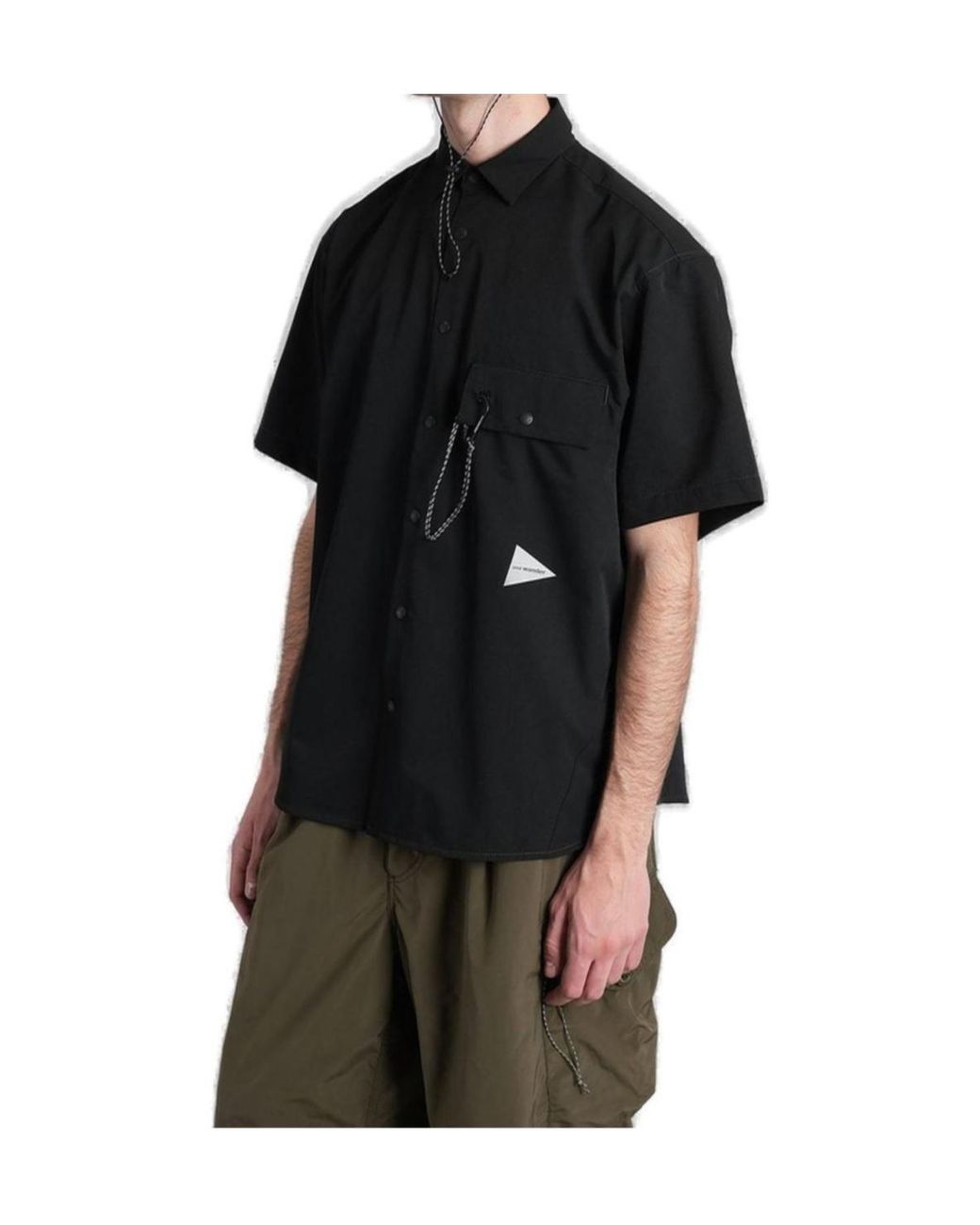 And Wander Blue Collared Short-Sleeved Shirt for men