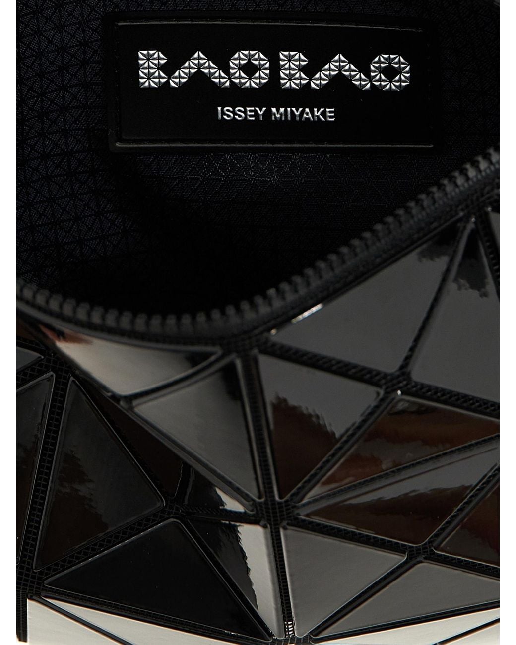Issey Miyake Black Geometric-Patterned Shoulder Bag