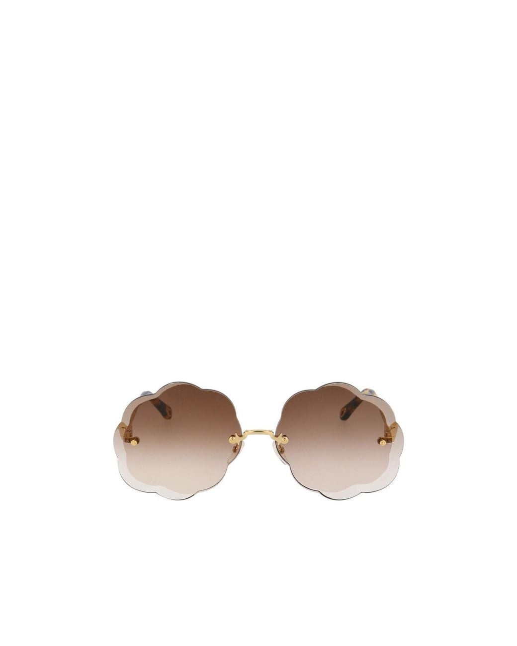 Chloé Multicolor Rosie Scalloped Round-Frame Sunglasses