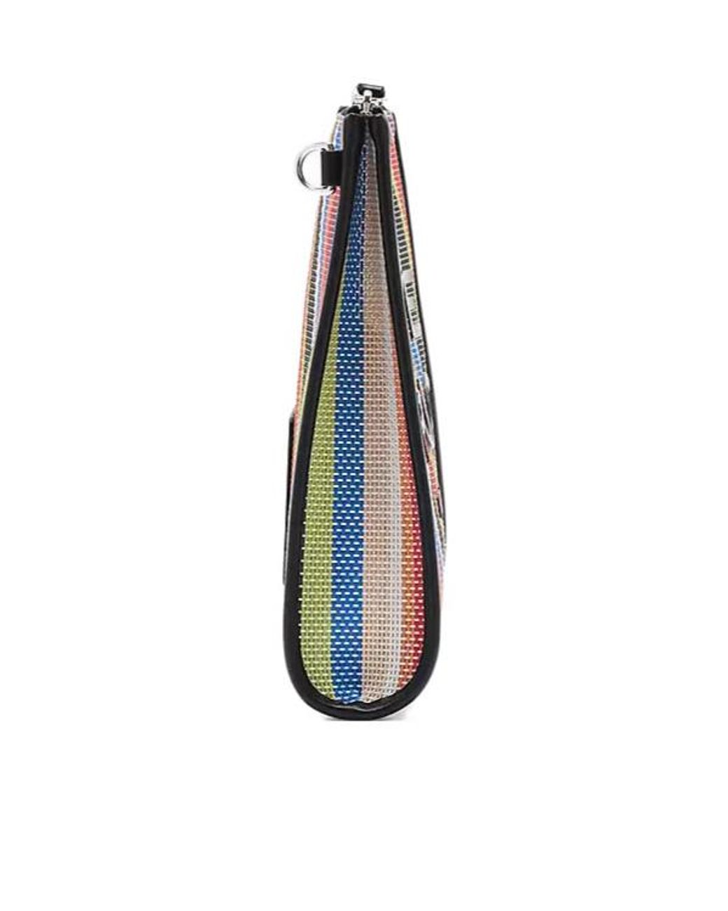 Marc Jacobs Blue The Pouch Logo Wristlet Bag