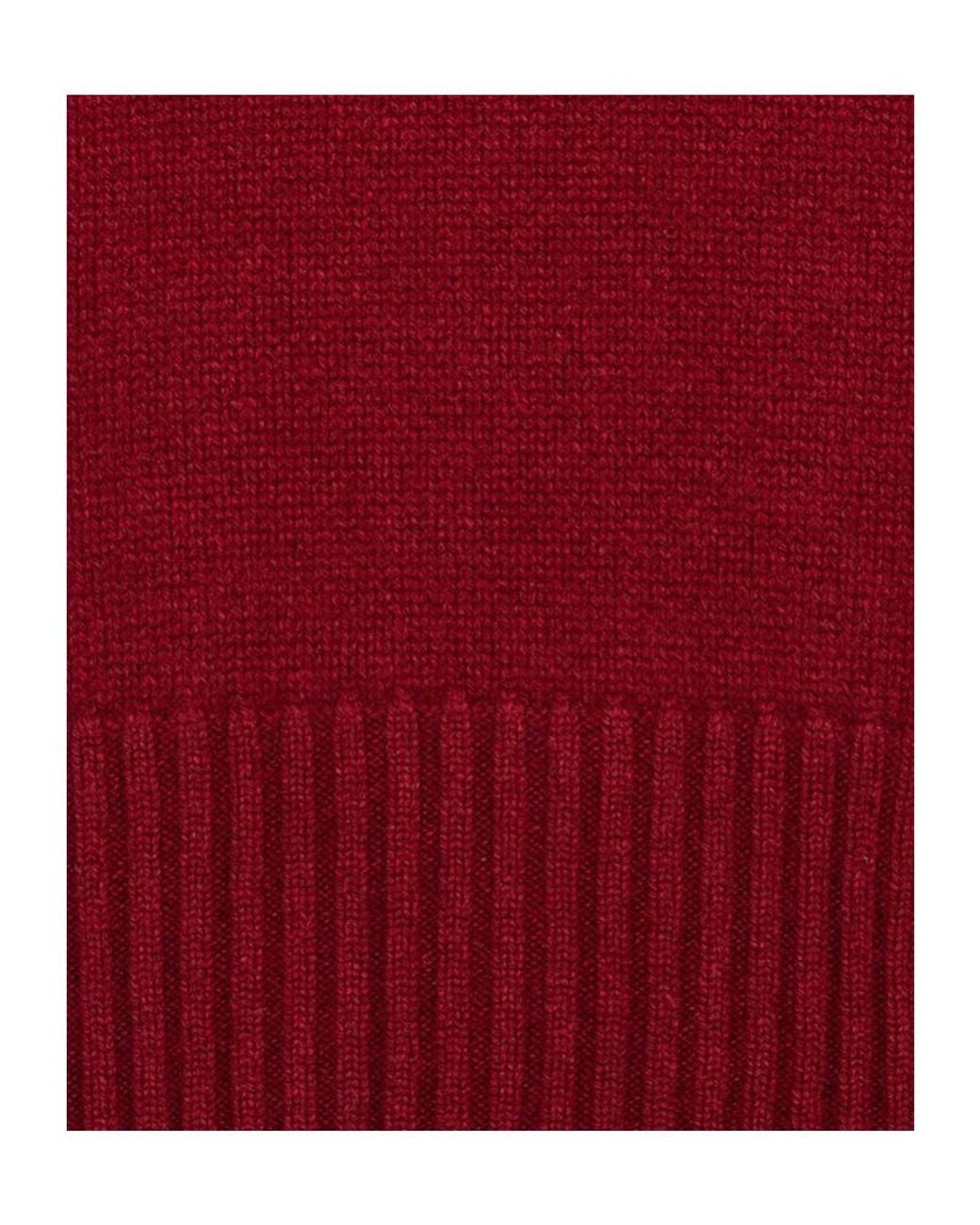 Fedeli Red Long-Sleeved Crewneck Jumper