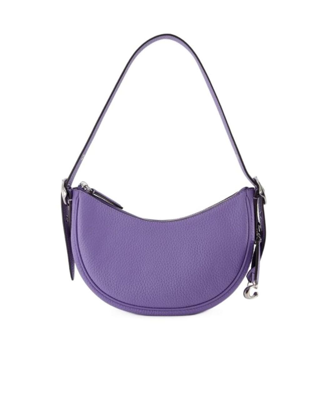 COACH Purple Curved-Edge Logo Tote Bag