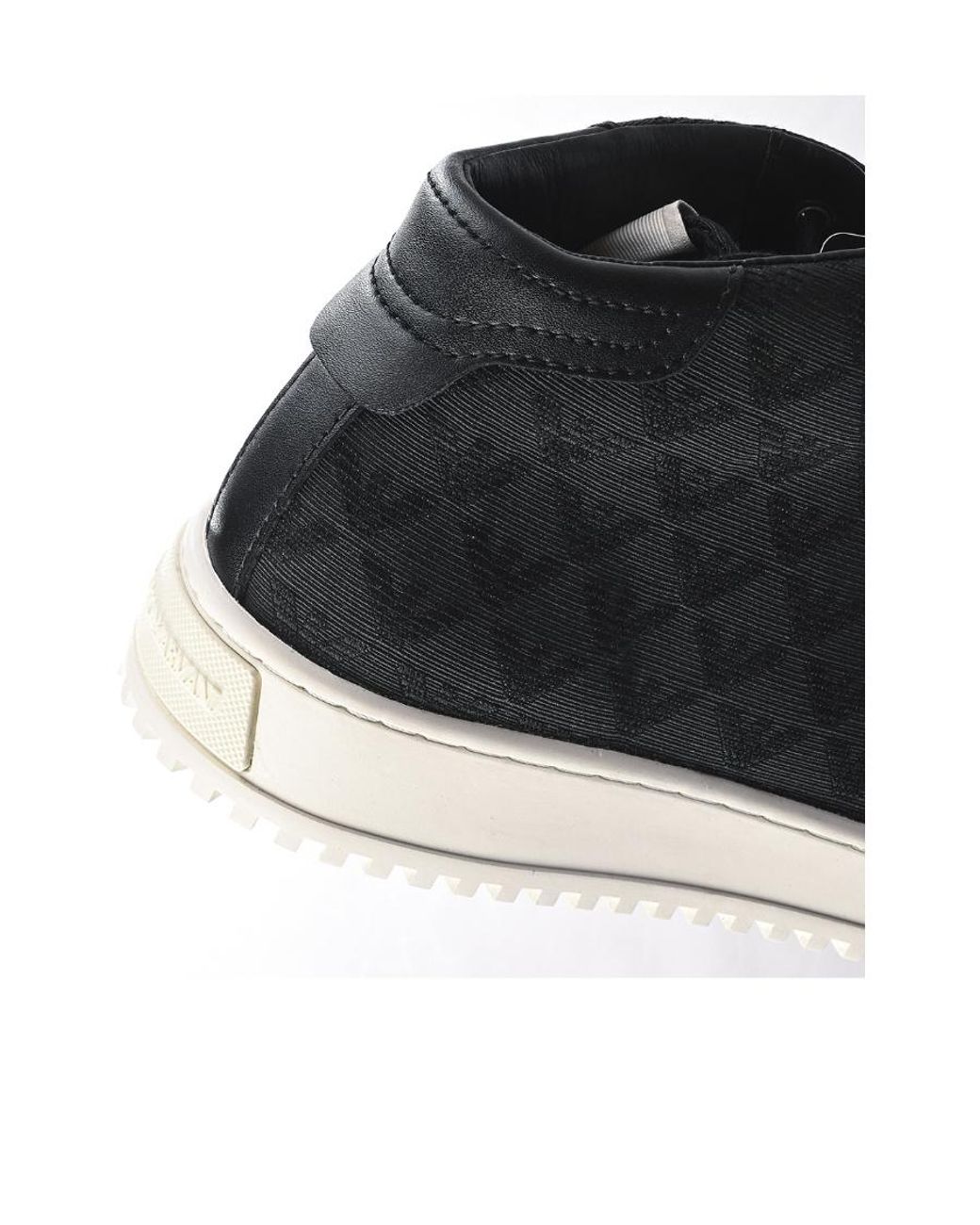 Emporio Armani Black Logo Lace-Up Sneakers for men