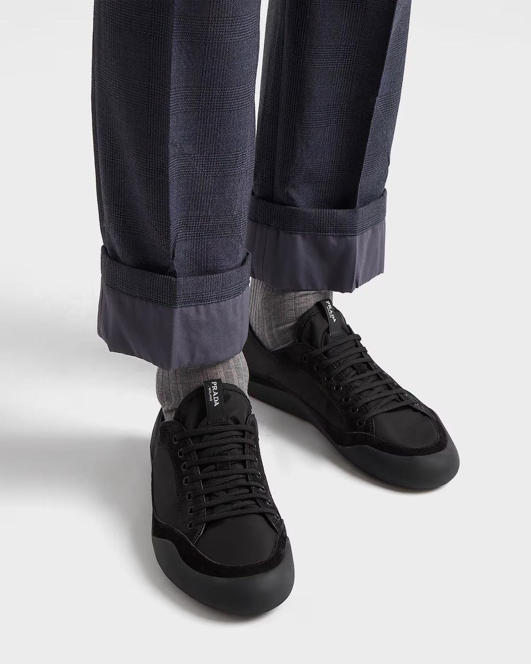 プラダ　ストレートチップ　ブラック Prada Speedrock Lace-Up Sneakers in Black for Men | Lyst