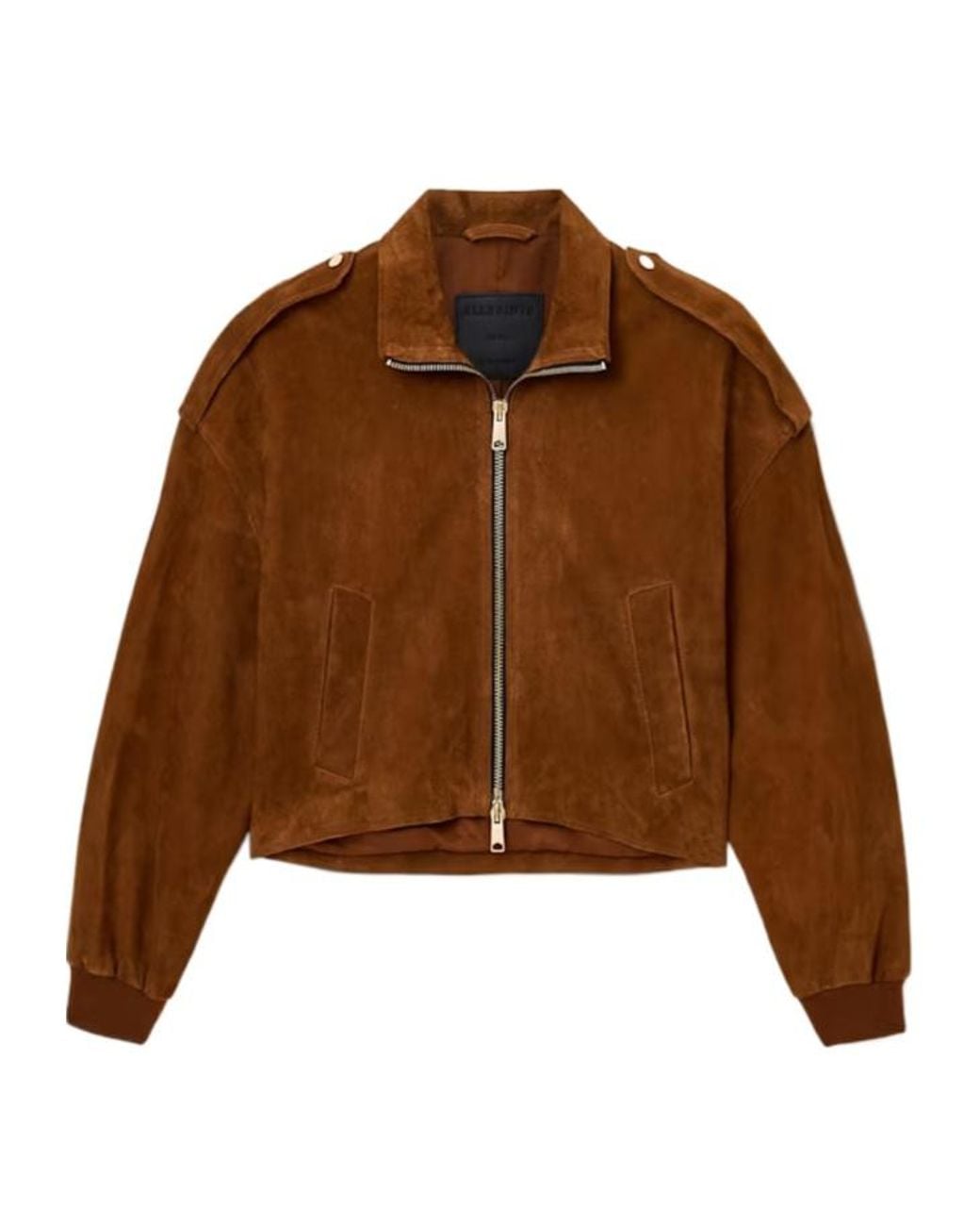 AllSaints Brown Suede Lowden Jacket