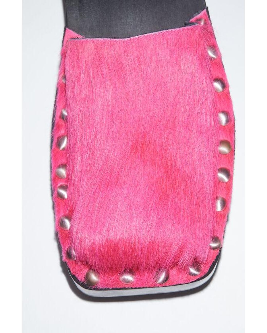 Acne Pink Hairy Wood Sandals