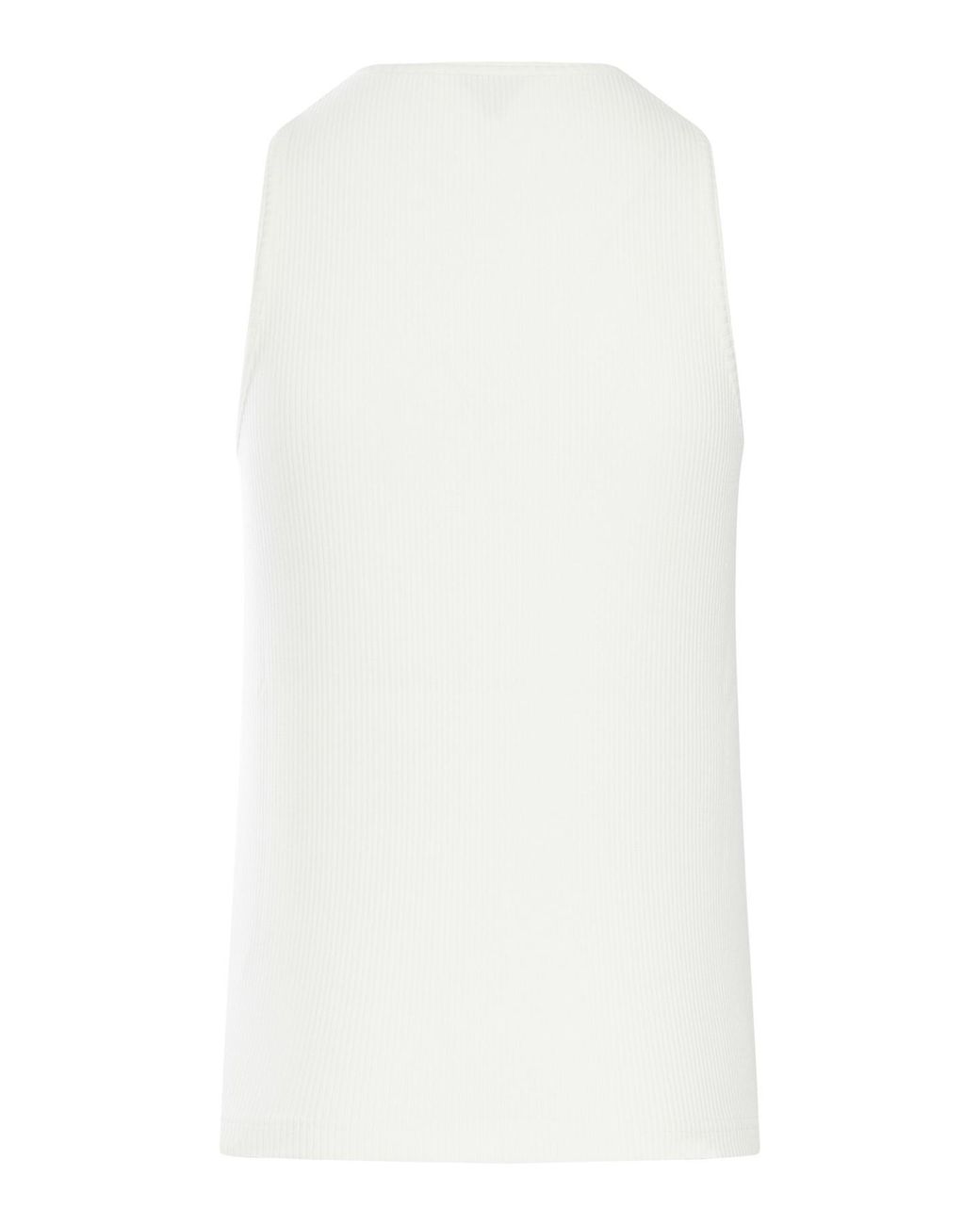 Bottega Veneta White Ribbed Sleeveless Tank Top