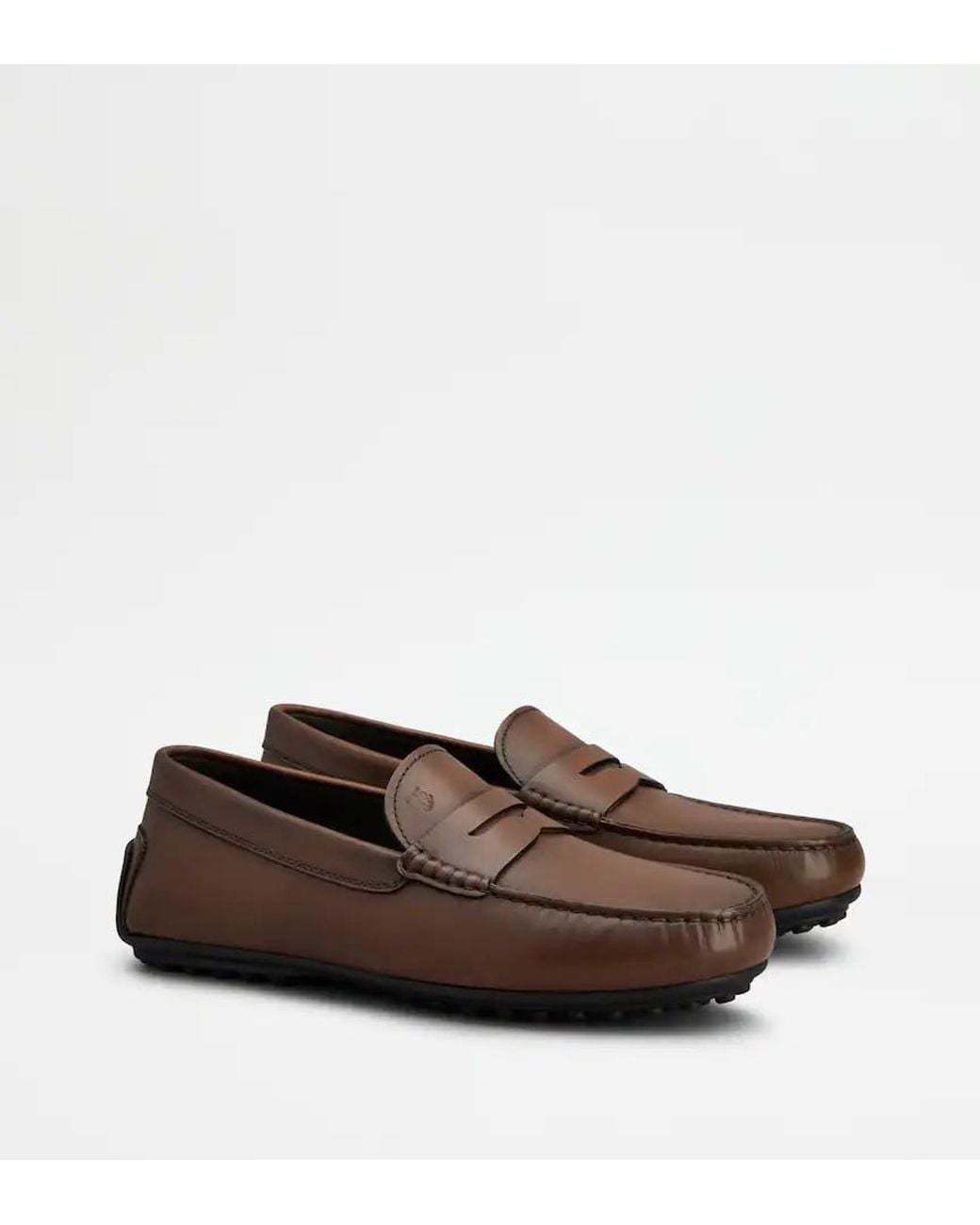 Tod's Brown City Gommino Loafers for men