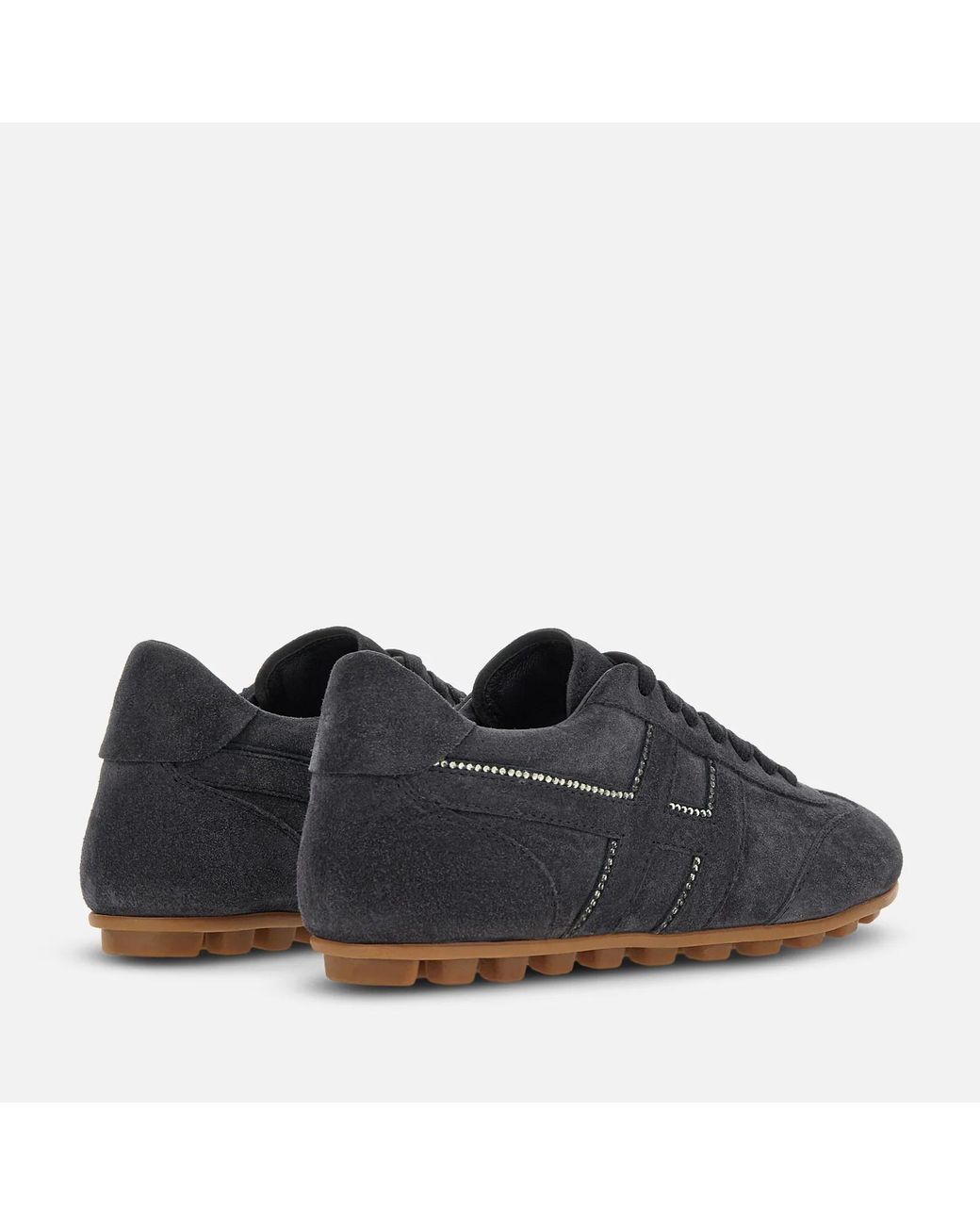 Hogan Blue Olympia Crystal-Embellished Suede Sneakers