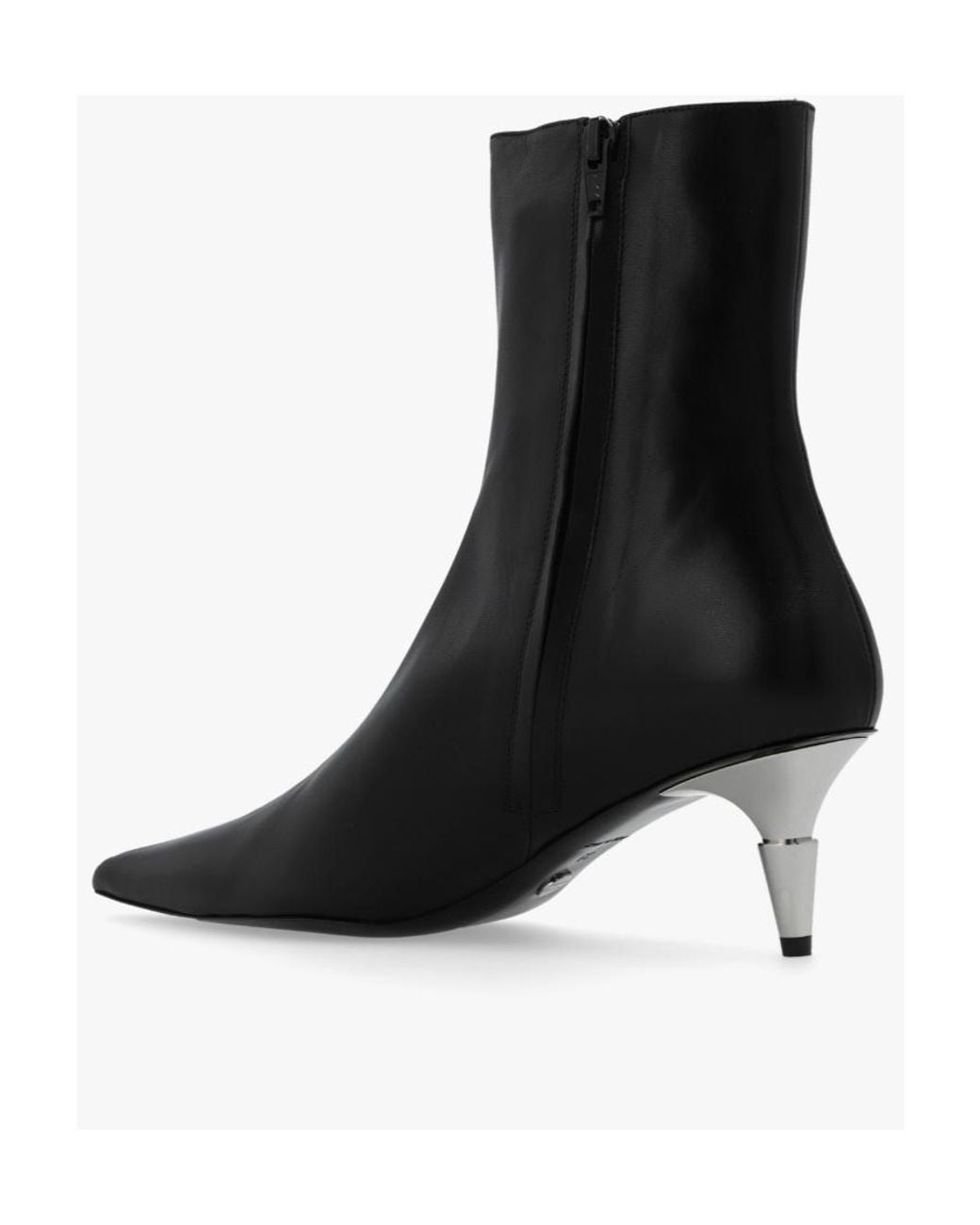 Proenza Schouler Black Spike Pointed-Toe Ankle Boots