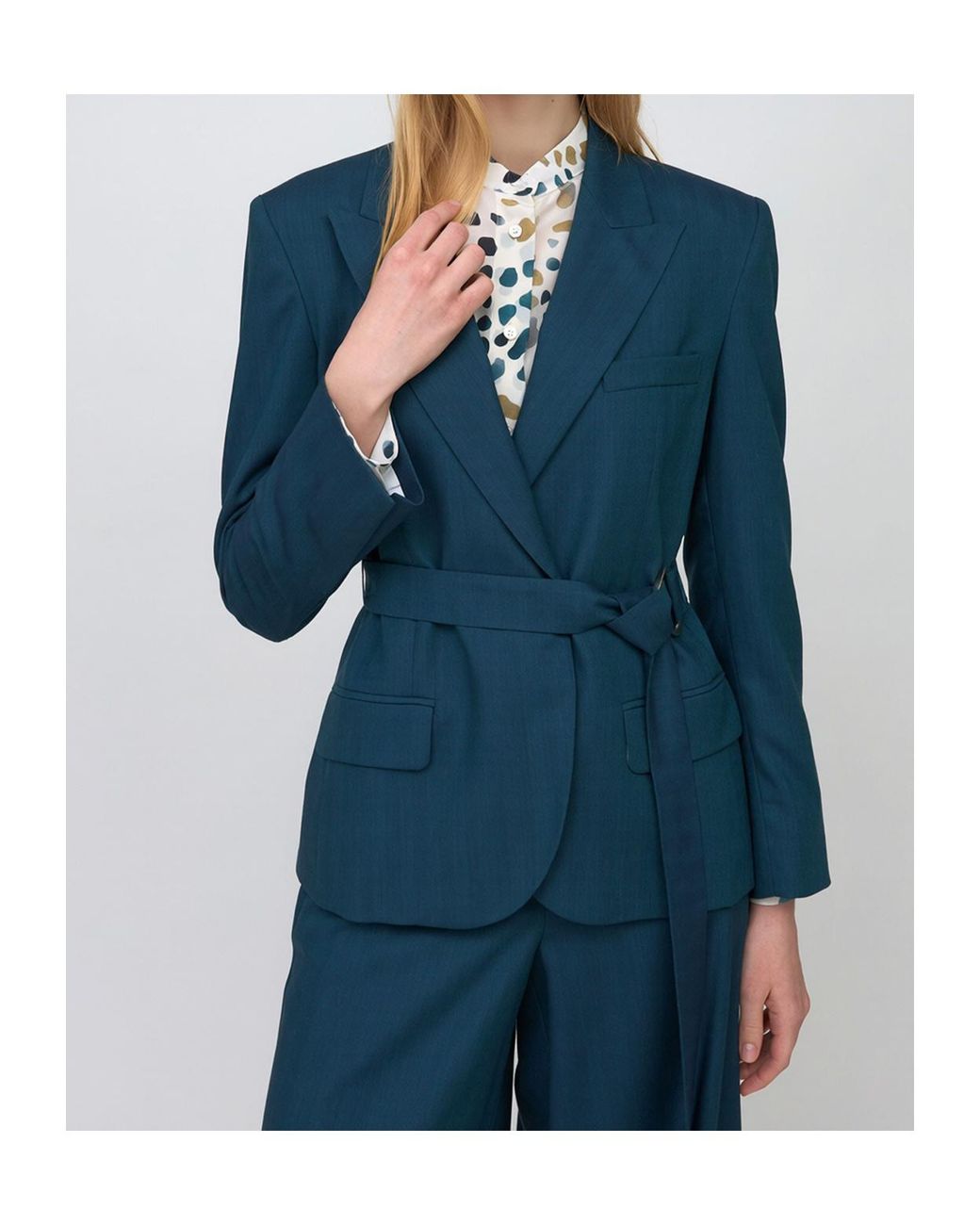 Marella Blue Belted Jacket