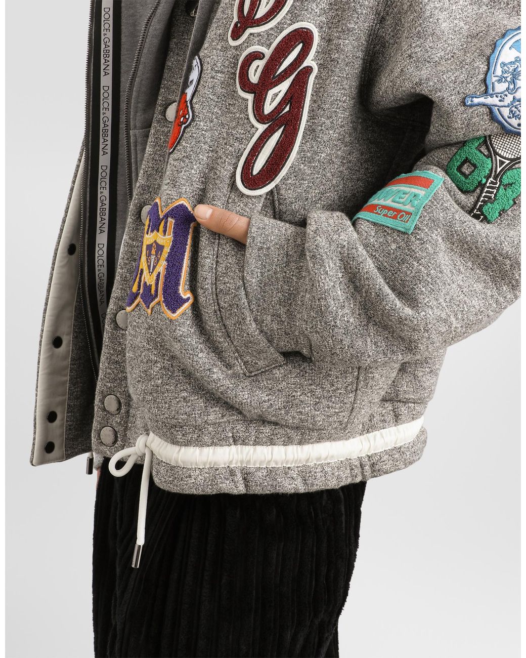 Dolce & Gabbana Gray Bomber Jacket for men