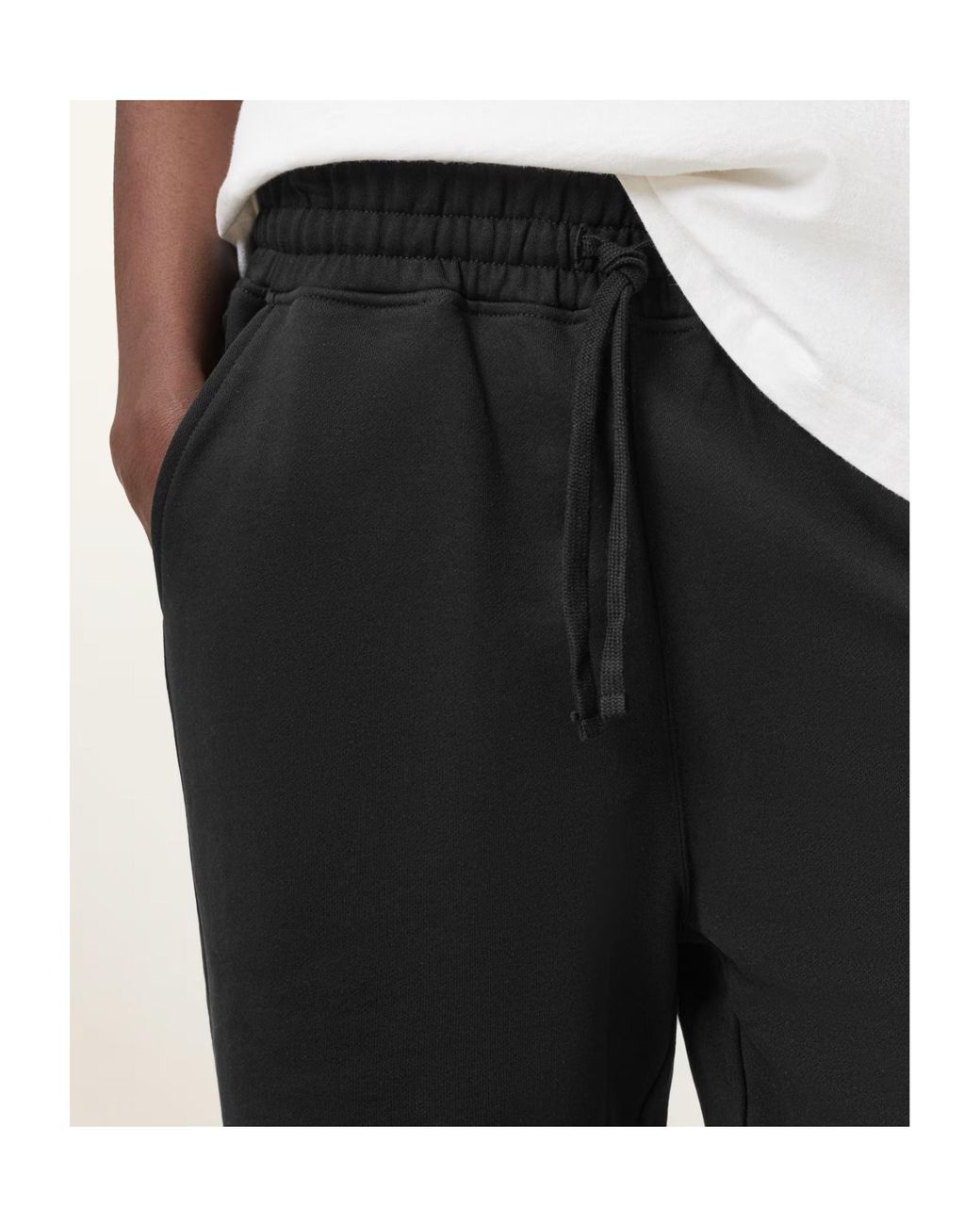 AllSaints Black Tokyo Underground Logo Shorts for men