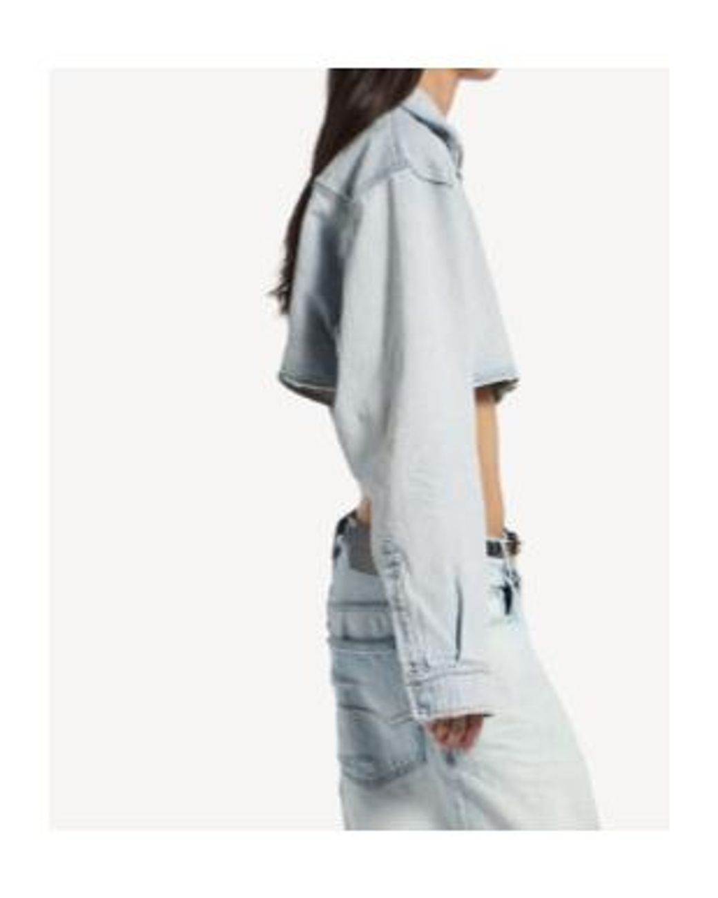 Balenciaga Blue Cropped Shirt