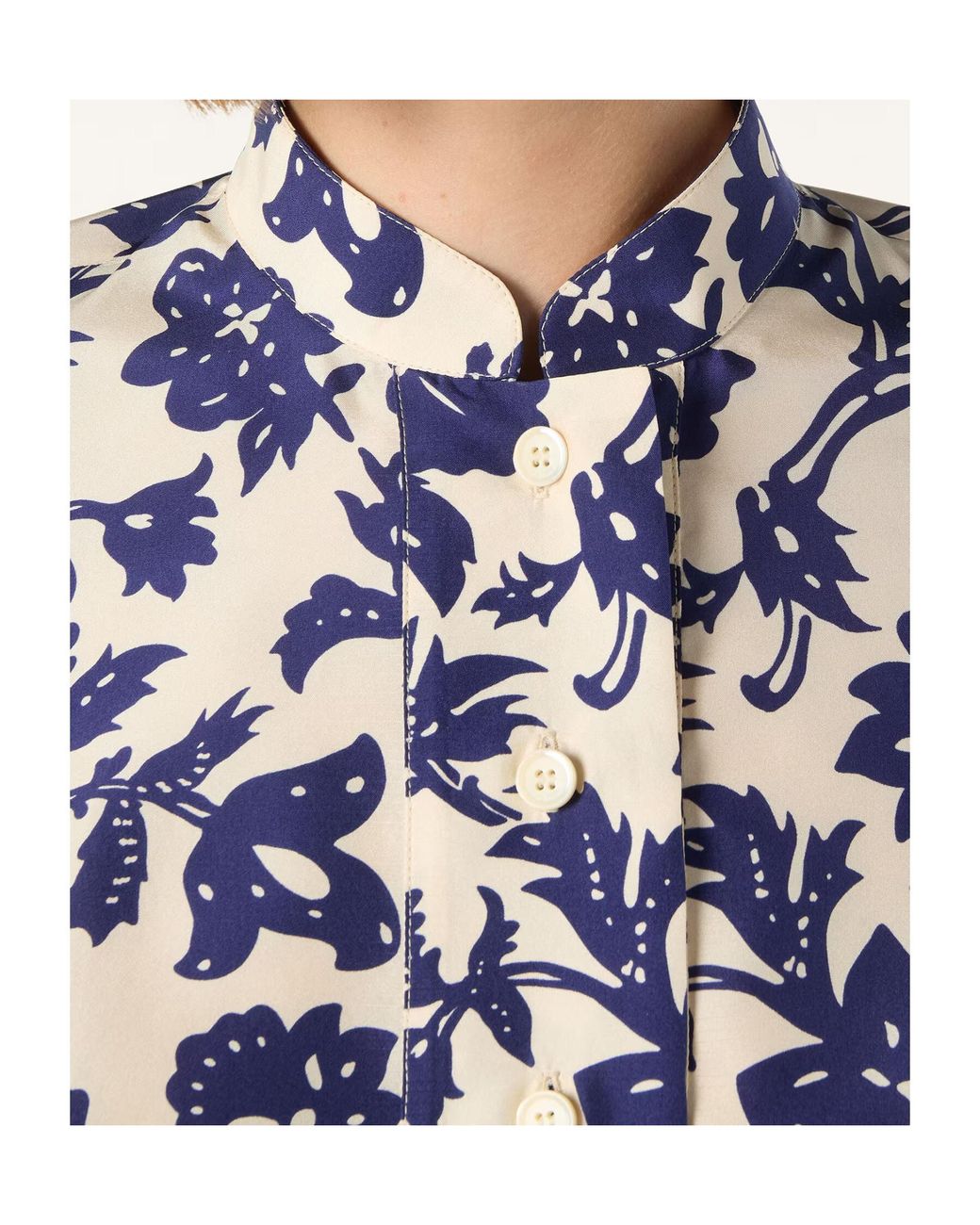 Loro Piana Blue Valerie Printed Shirt