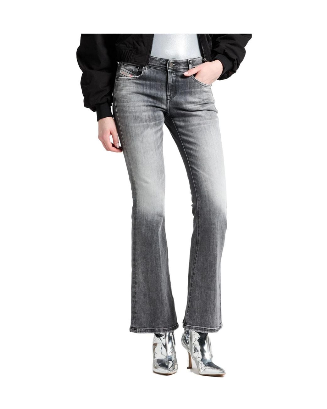 DIESEL Gray Flared Jeans