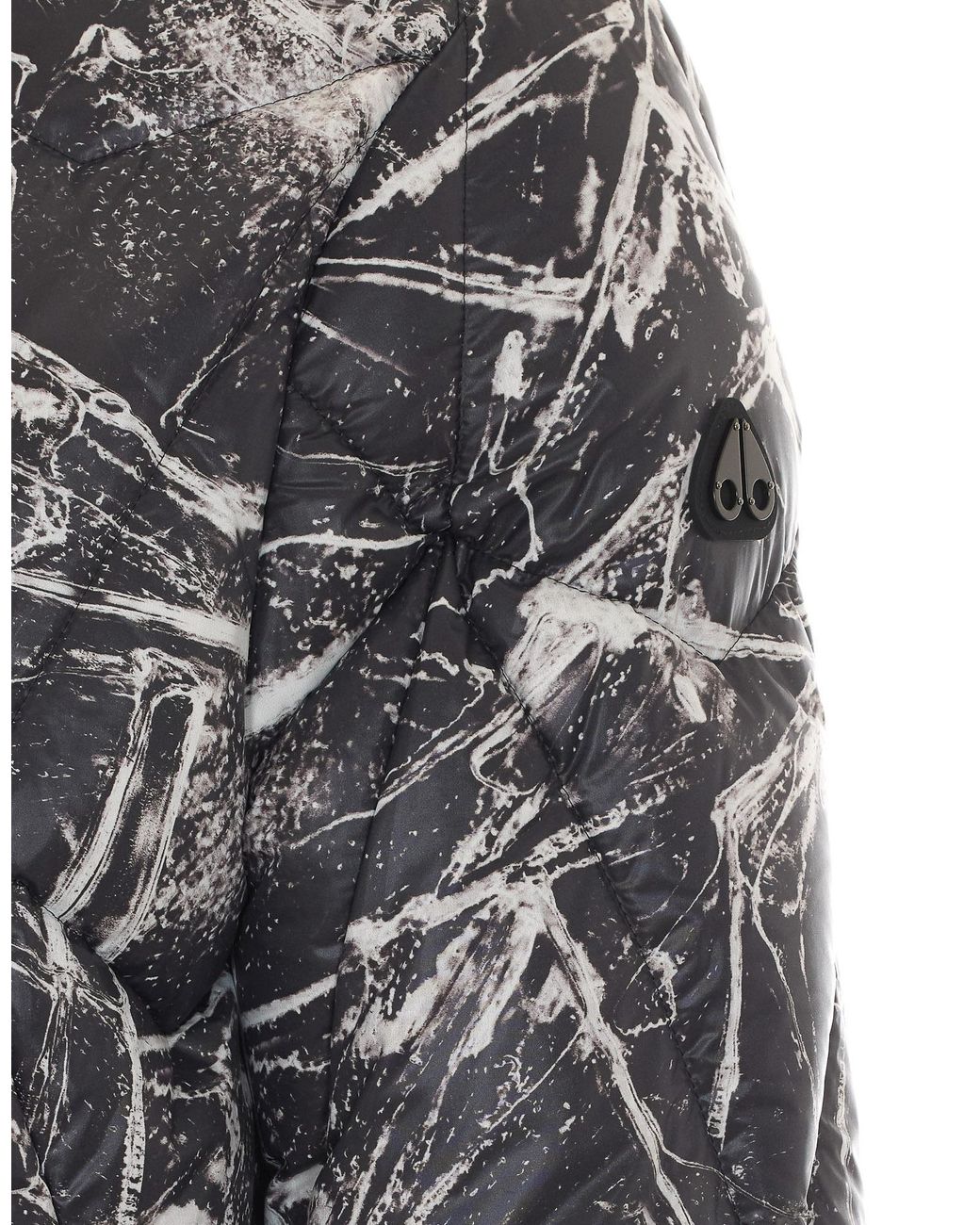 Moose Knuckles Gray Printed Zipped Jacket for men
