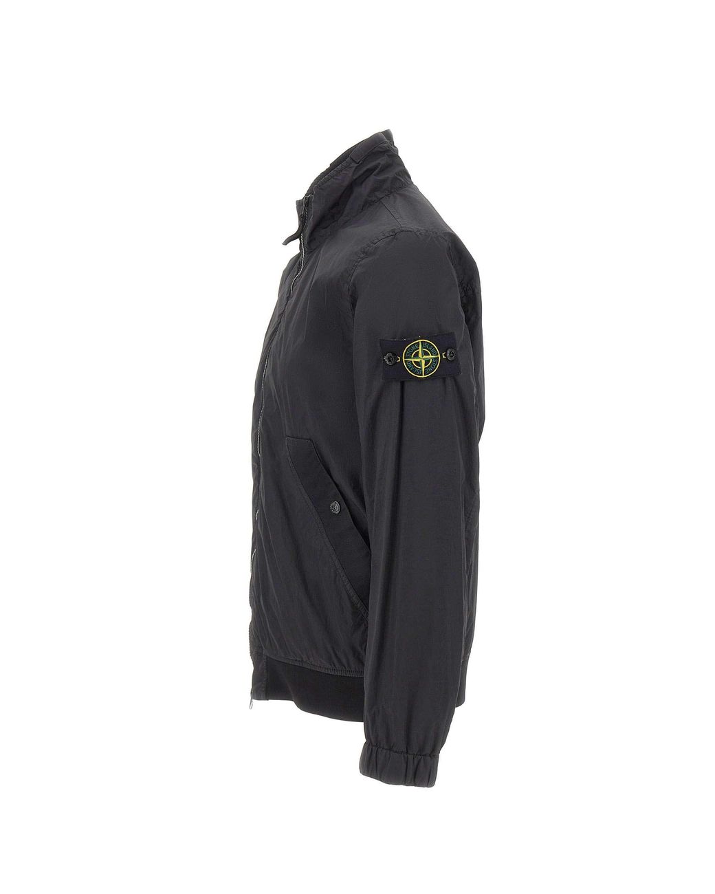 Stone Island Black Lightweight Nylon Rep Jacket for men