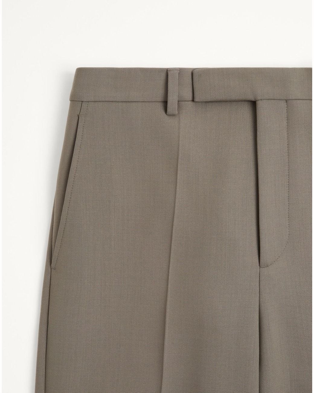 Valentino Gray Pressed-Crease Tailored Trousers for men
