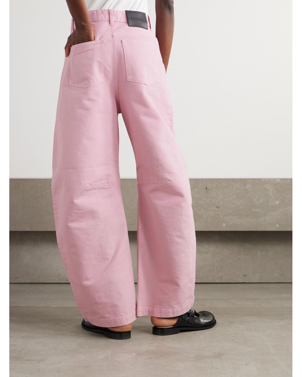Loewe Pink Barrel Wide-Leg Trousers