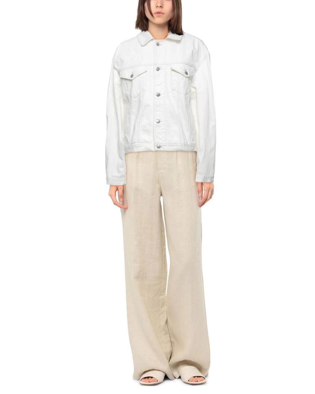 Maison Margiela White Denim Trucker Jacket