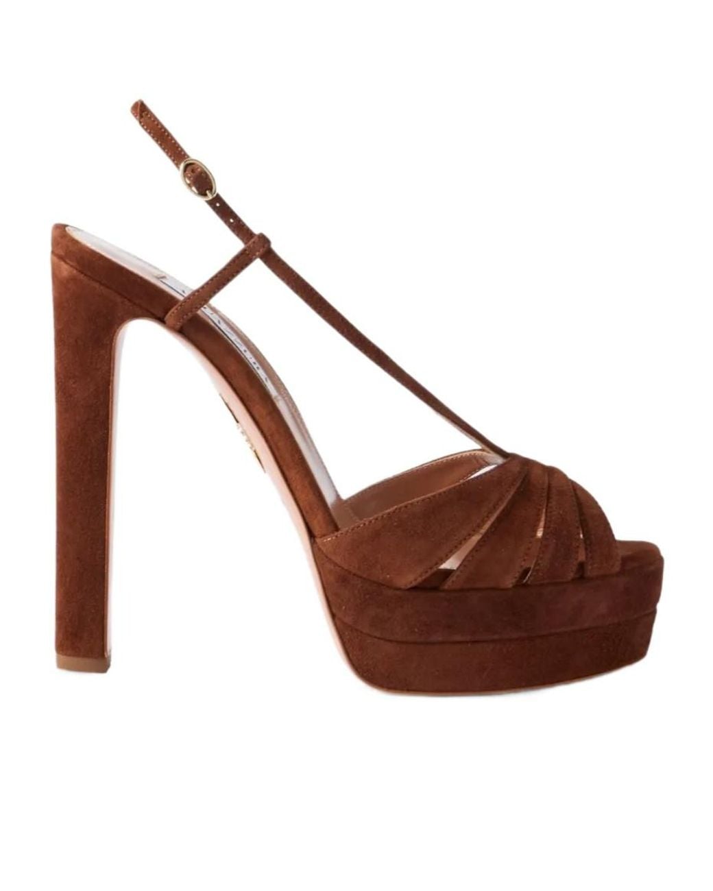 Aquazzura Brown Aimée Platform Sandals