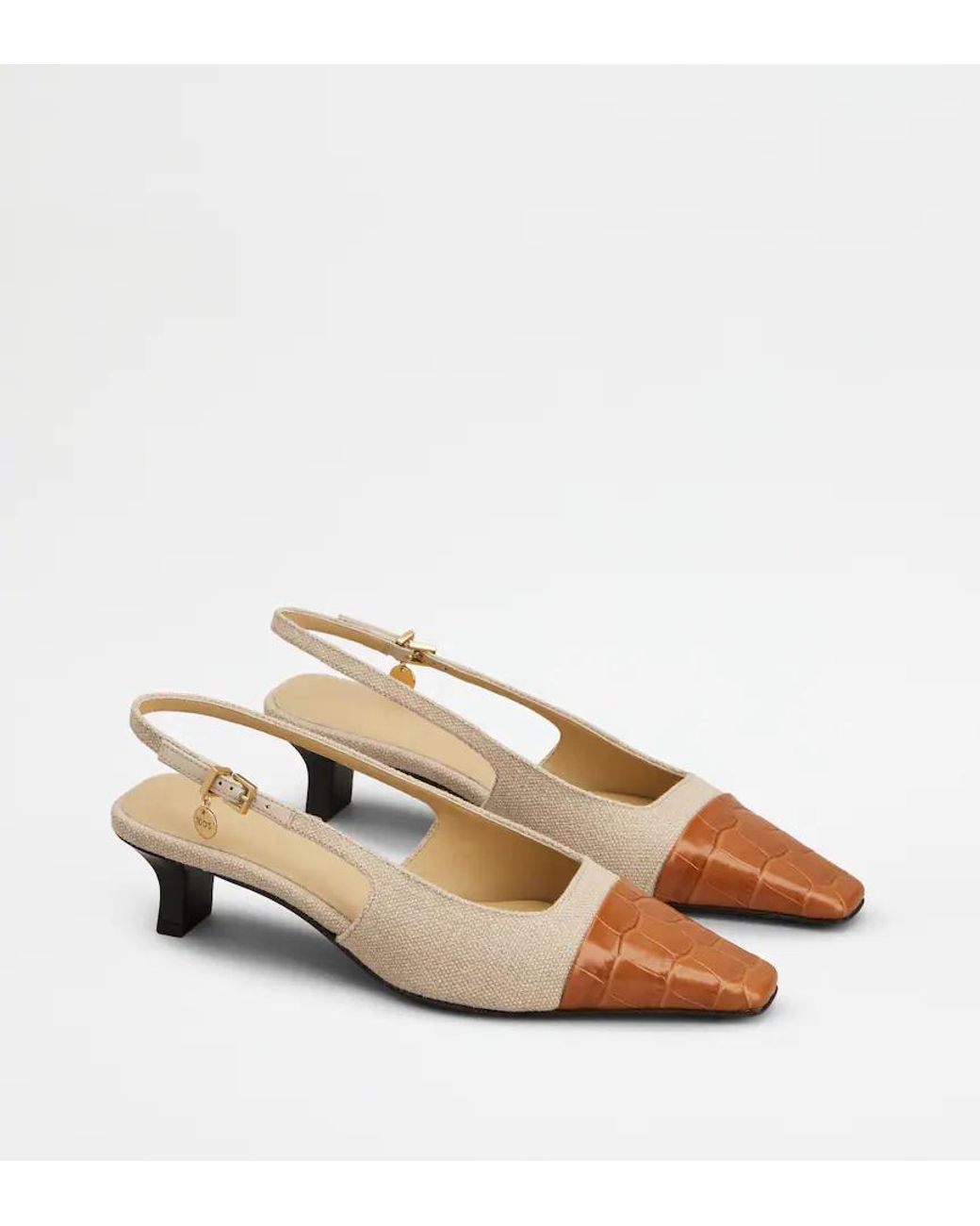 Tod's Natural Open-Toe High-Heeled Sandals