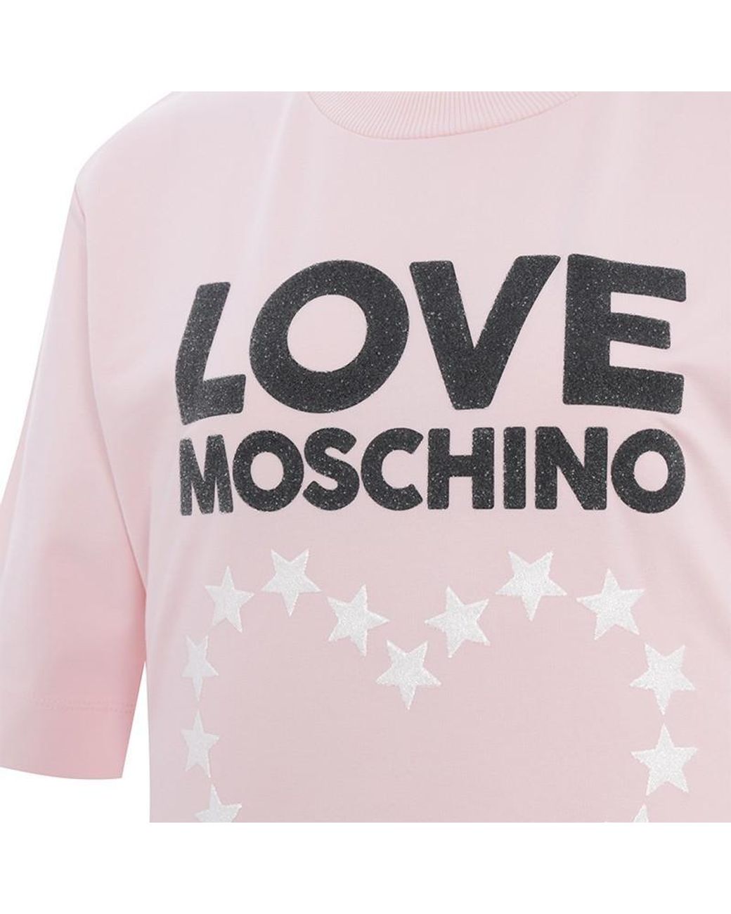 Moschino Pink Logo Pattern T-Shirt Dress