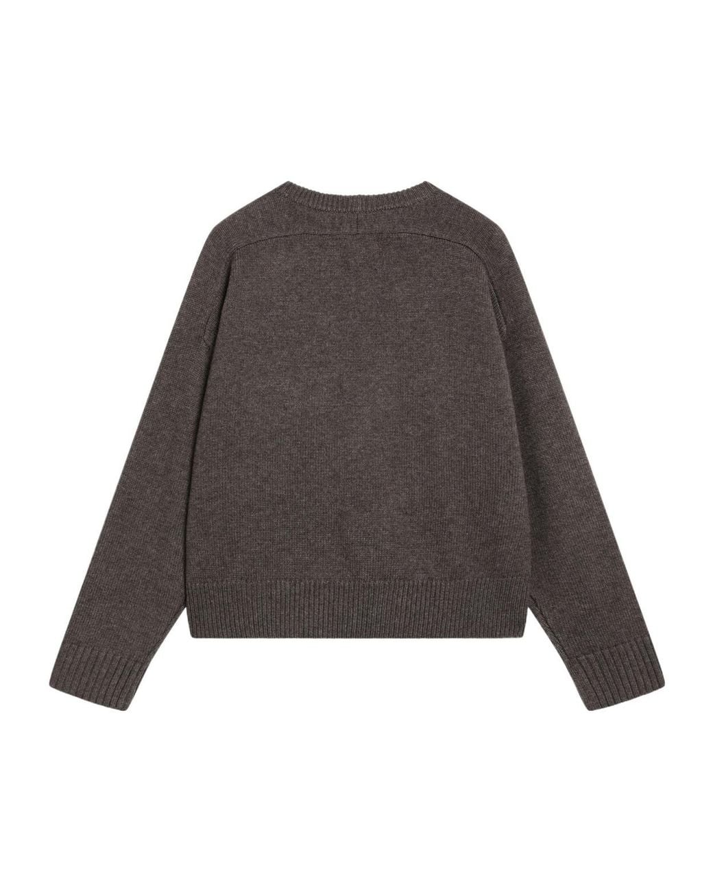 Loulou de Saison Brown Ribbed Crew Neck Sweater