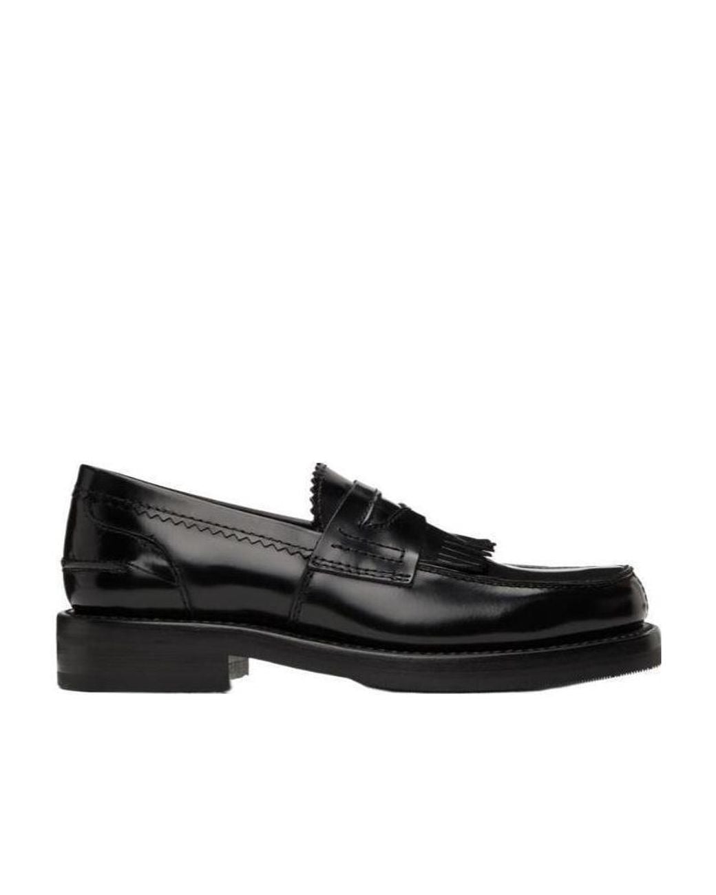 Our Legacy Black Fringed Loafers for men