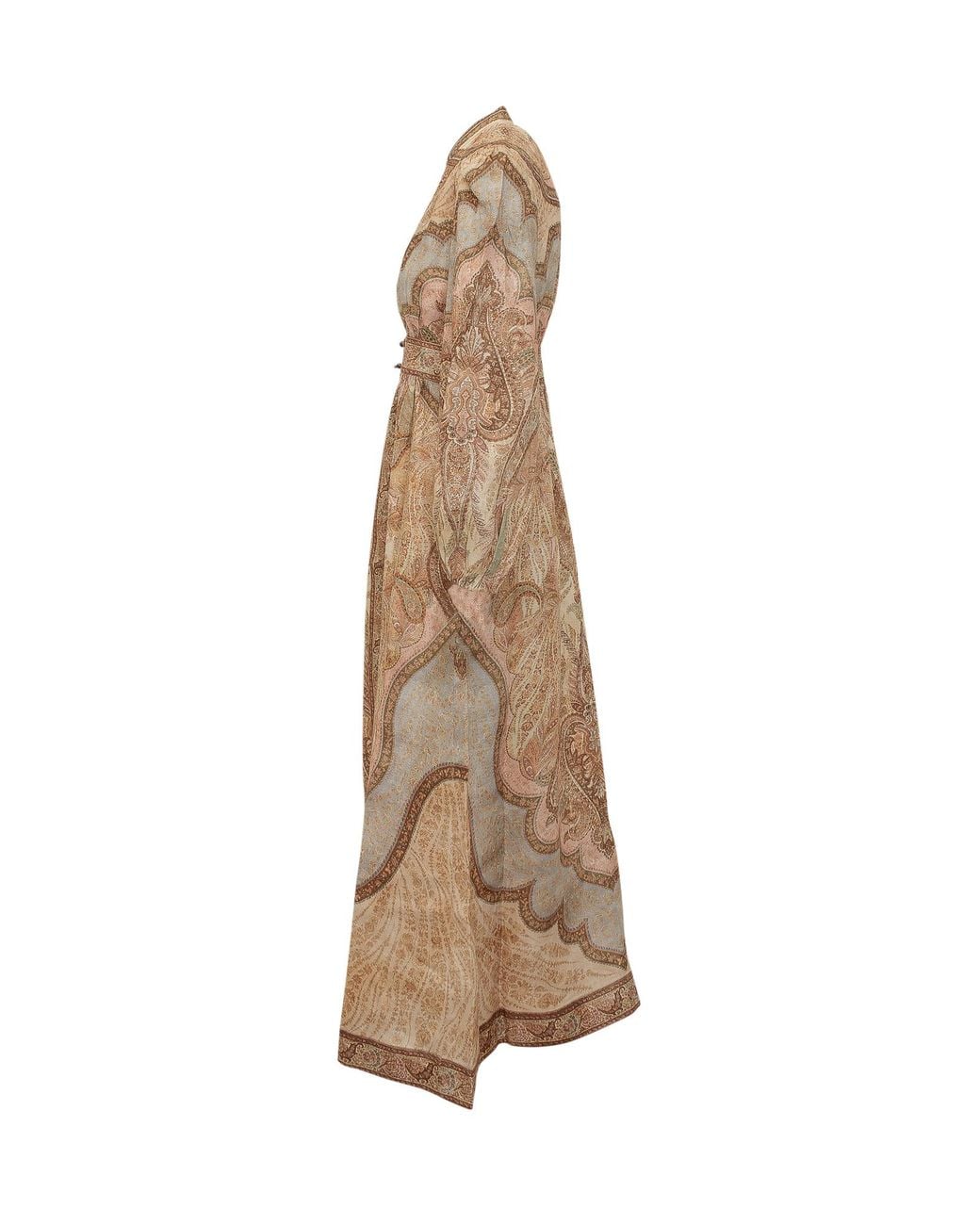 Zimmermann Natural Wanderlust Linen Midi Dress