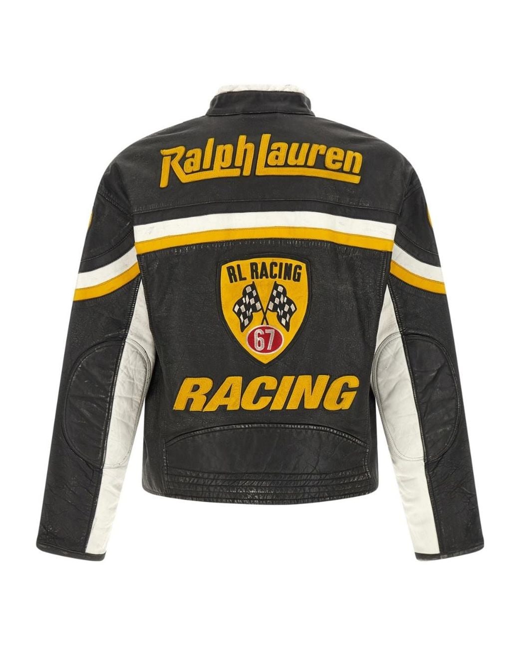 Polo Ralph Lauren Black Zipped Moto Jacket for men
