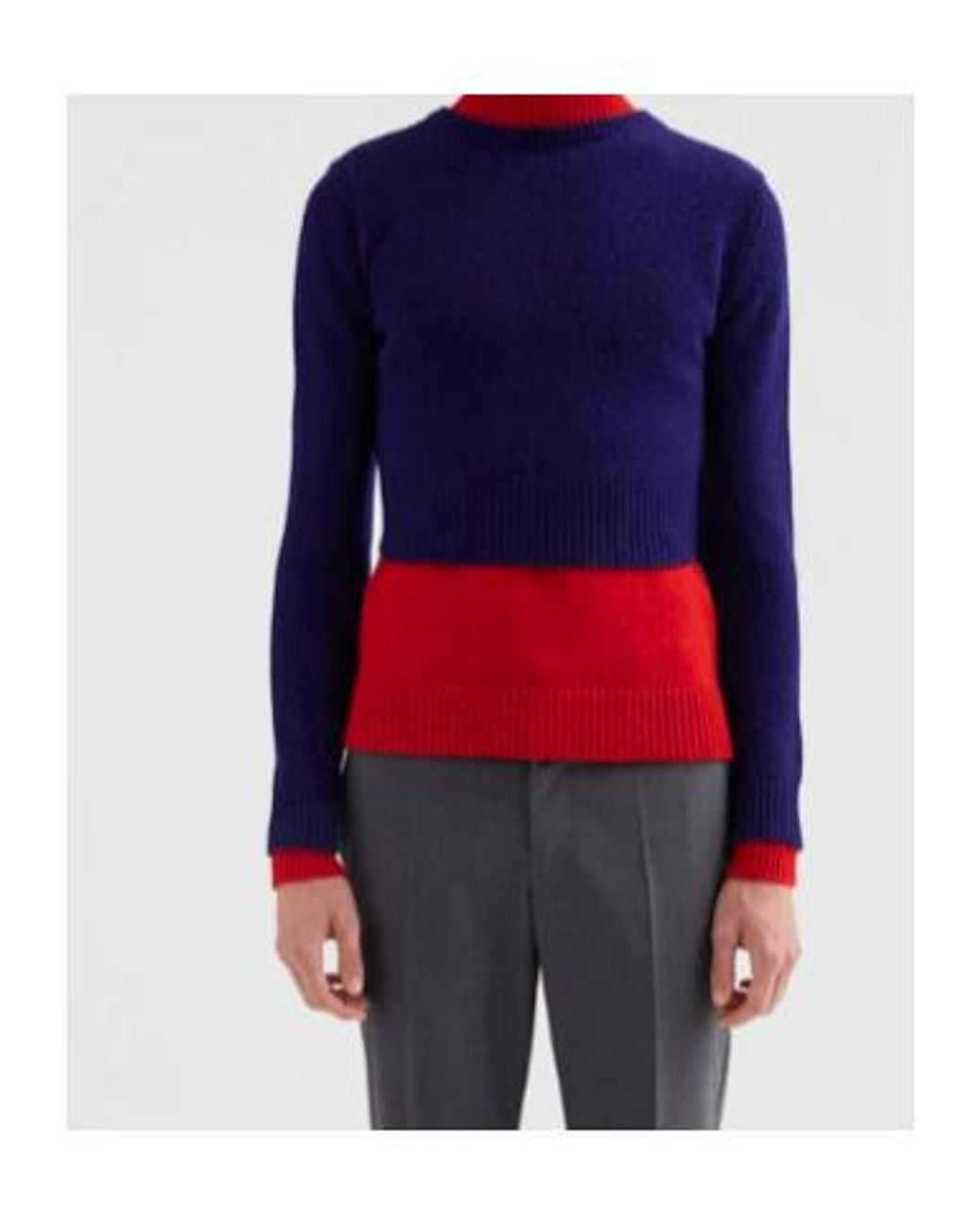 Jil Sander Blue Crewneck Double-Layer Jumper for men