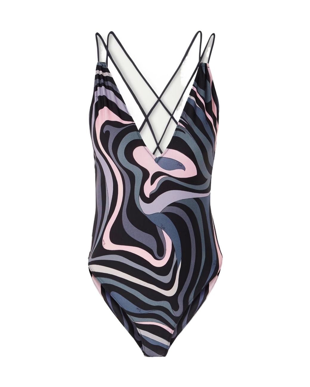 Emilio Pucci Blue Printed Swimsuit