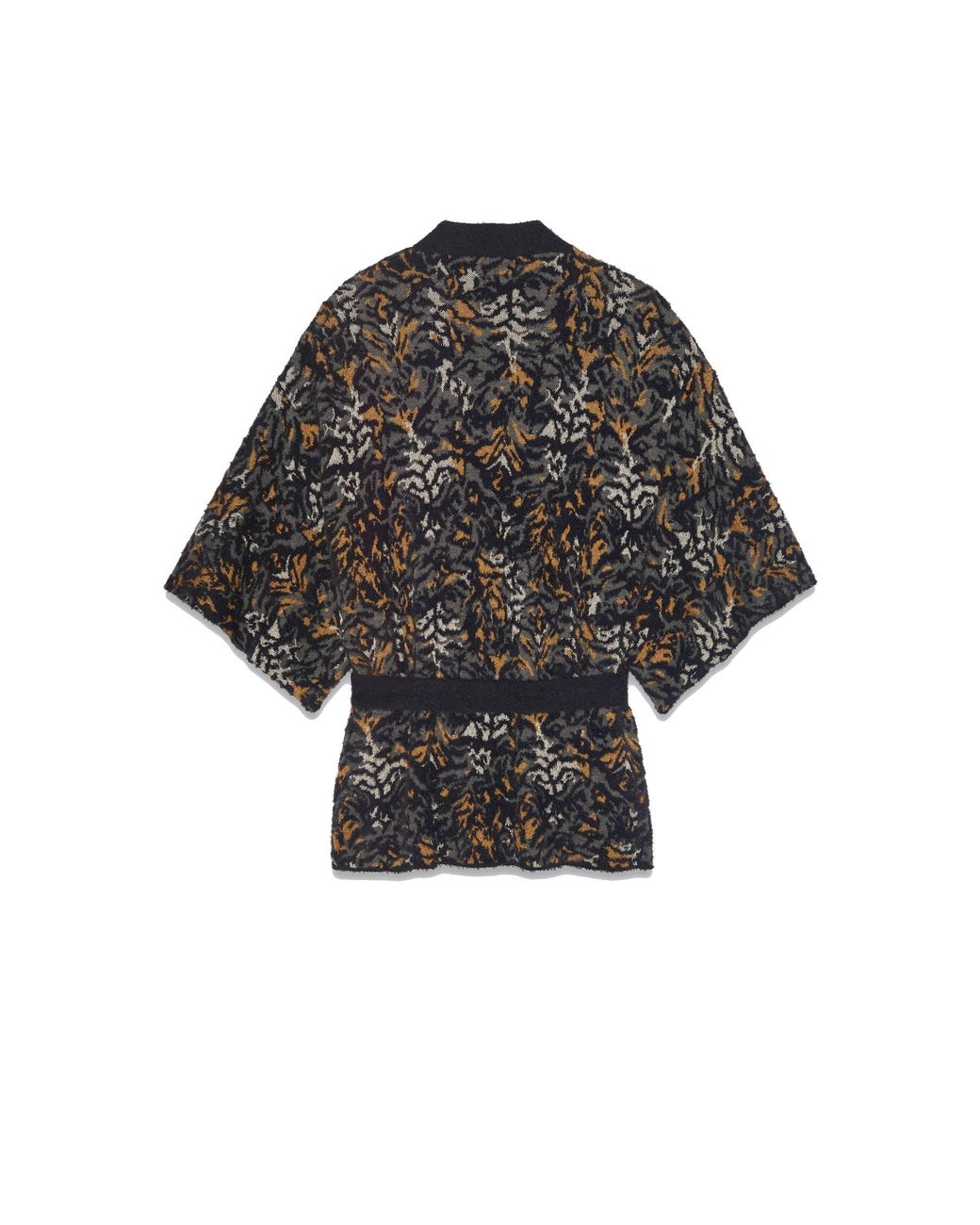Saint Laurent Black V-Neck Tied Short-Sleeved Cardigan for men