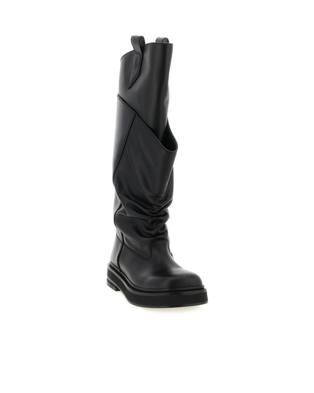 The Attico Black 'Robin Passeggiata' Combat Boots