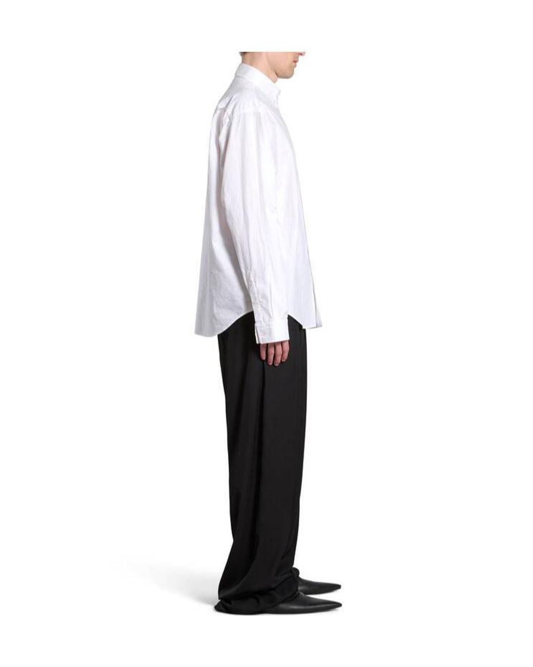 Balenciaga White Political Stencil Large Fit Shirt for men