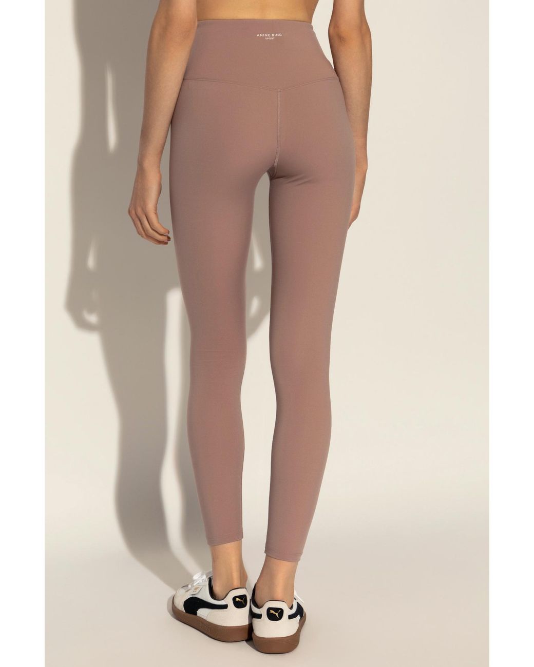 Anine Bing Natural Logo Leggings
