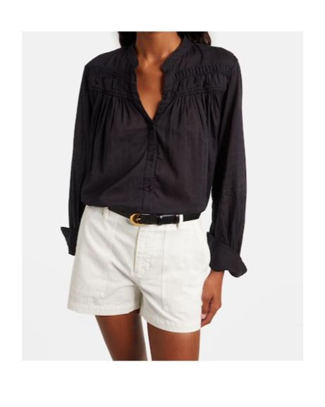 Nili Lotan Blue Clarys Cotton Blouse