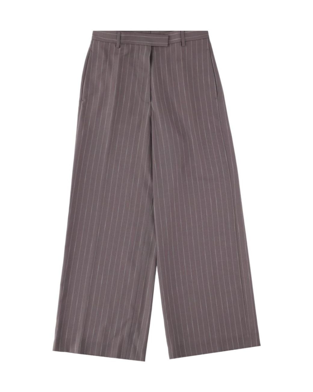 Dries Van Noten Gray Striped Casual Pants