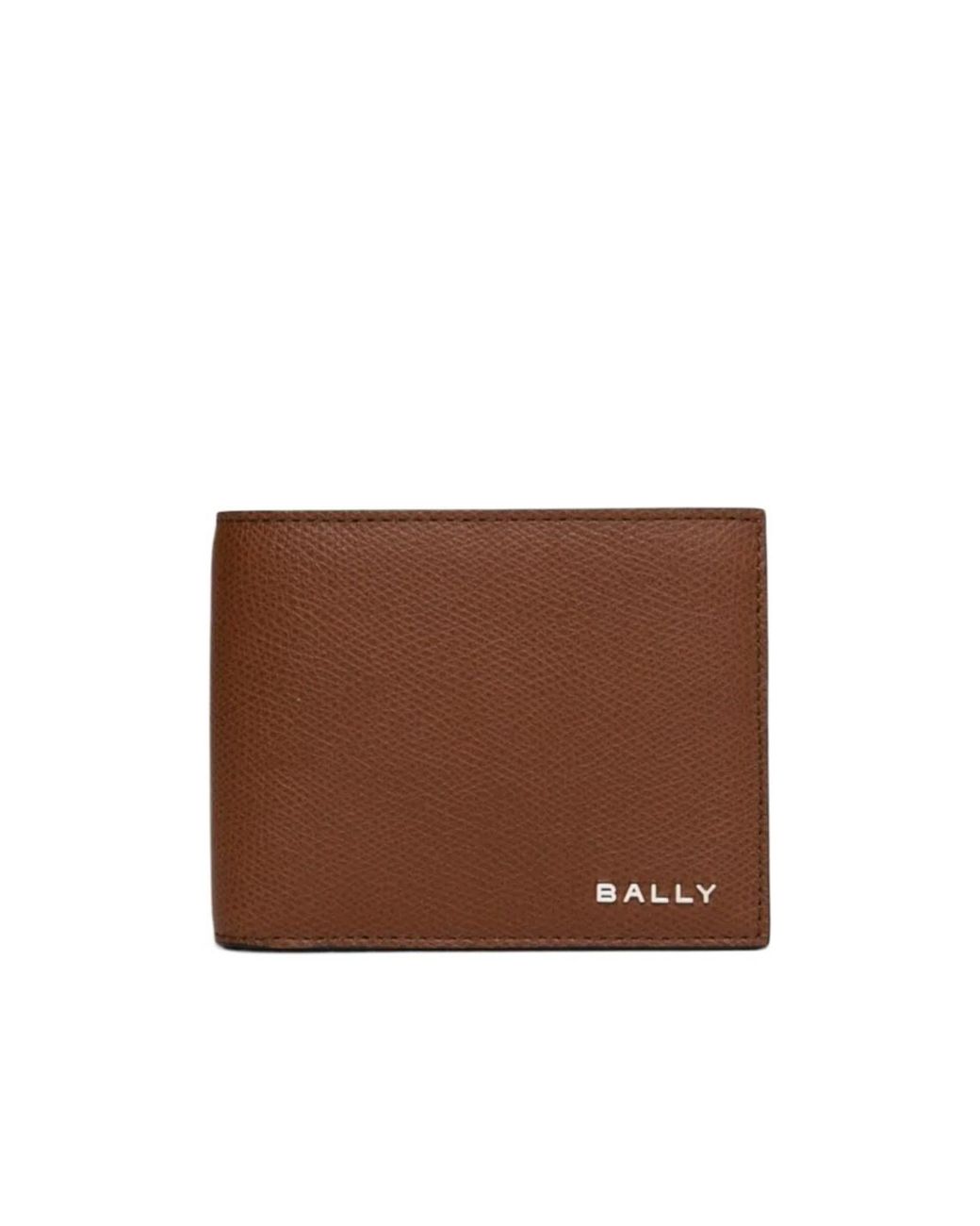 Bally Brown Logo Flip Wallet for men