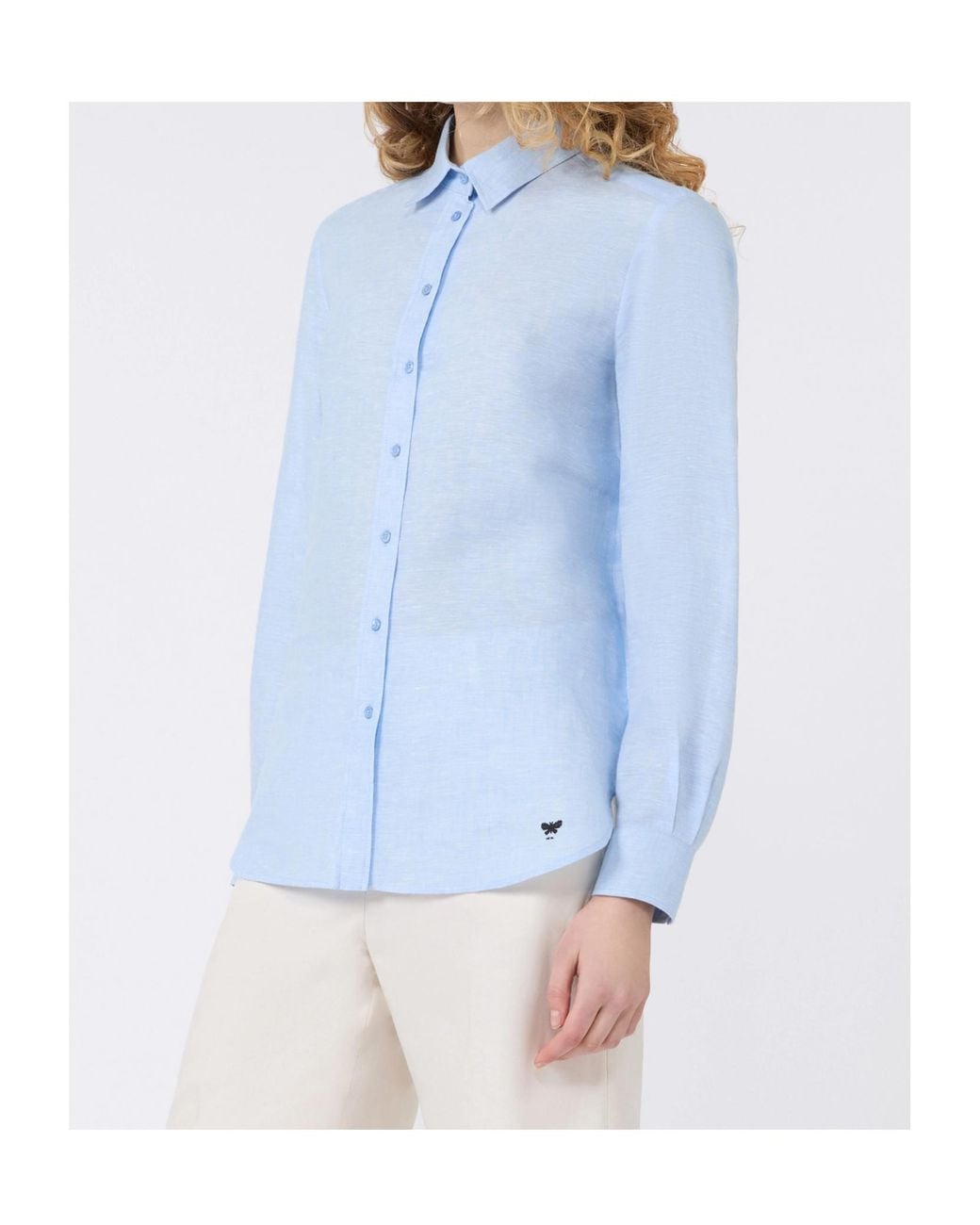 Weekend by Maxmara Blue Classic Straight Fit Shirt