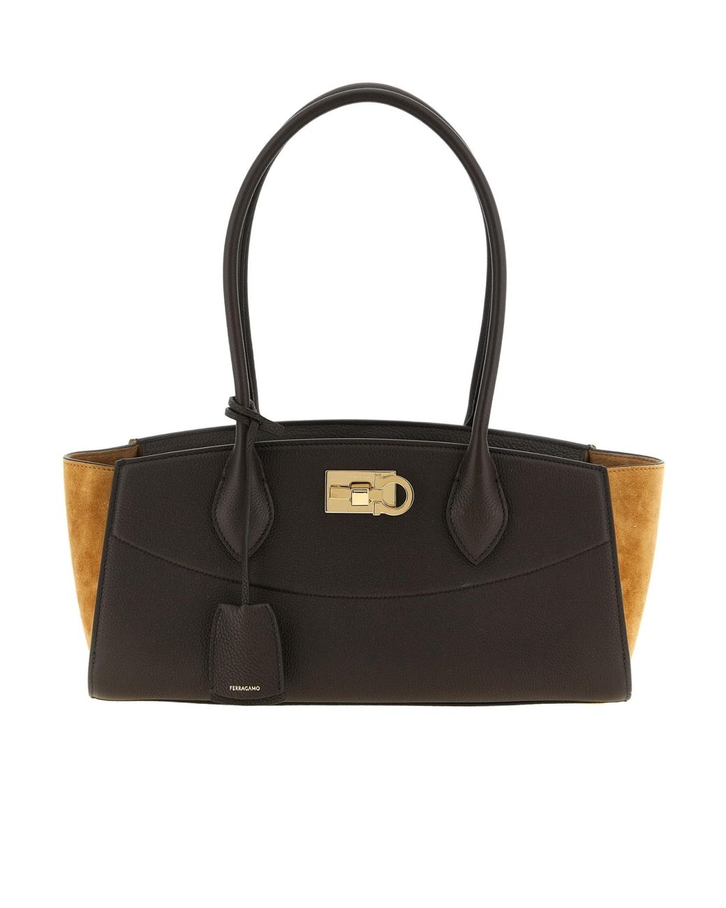 Ferragamo Black Double-Handle Handbag